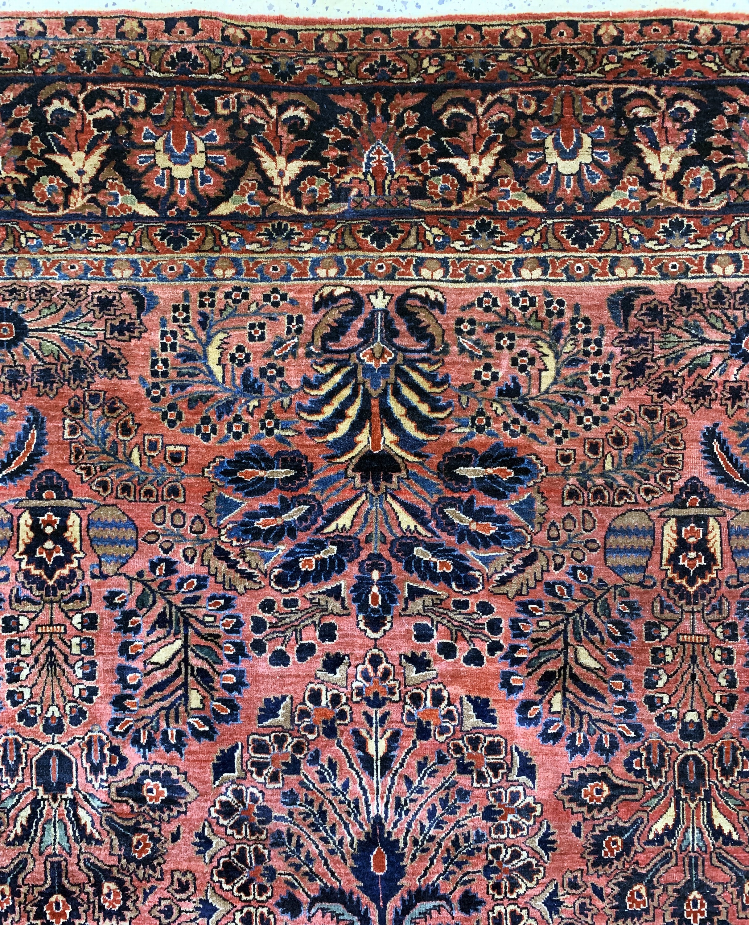 Detail e: Us Re-Import Sarogh, Persien, um 1900, Wolle auf Baumwolle, ca. 355 x 275 cm, EHZ: 3