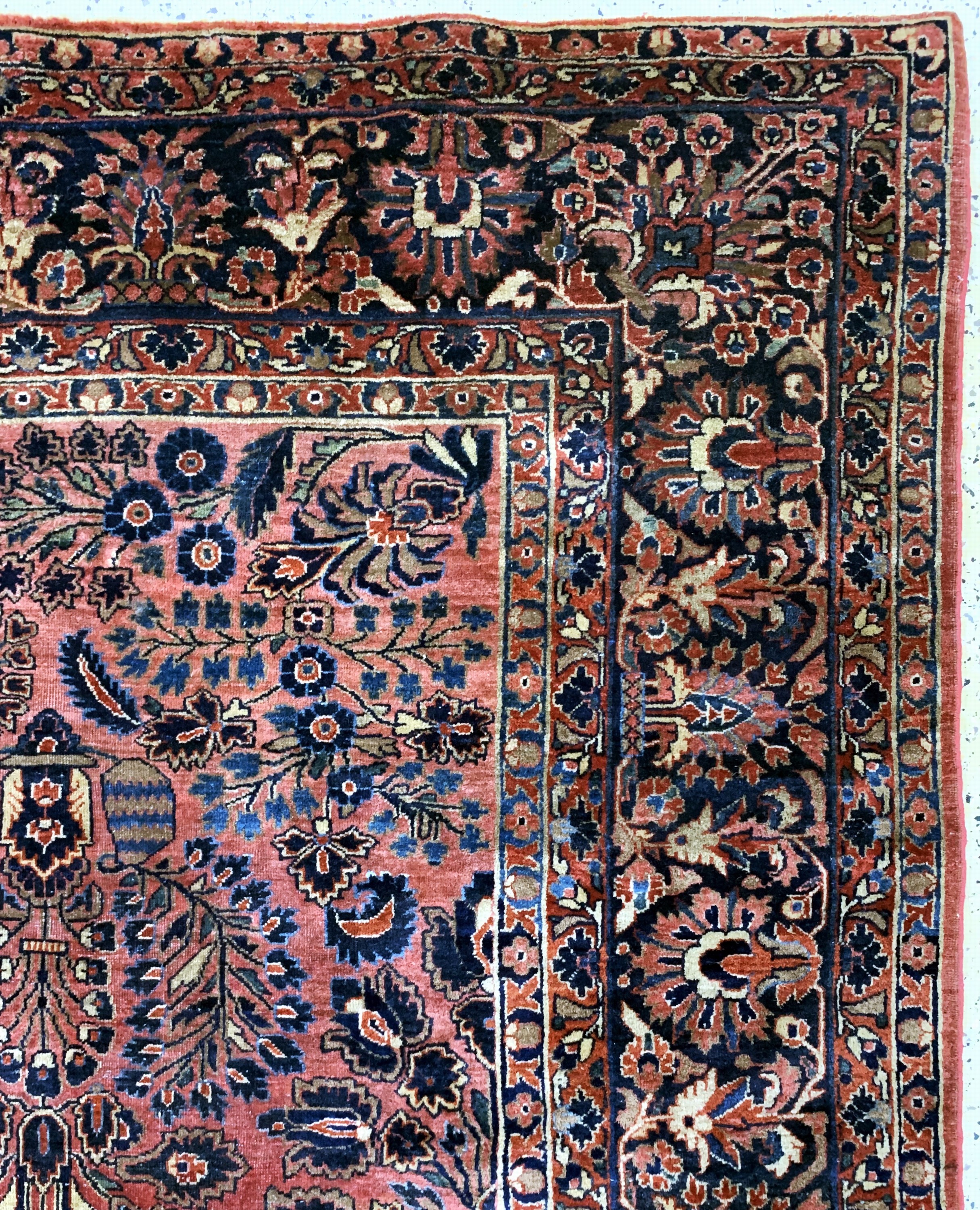 Detail f: Us Re-Import Sarogh, Persien, um 1900, Wolle auf Baumwolle, ca. 355 x 275 cm, EHZ: 3