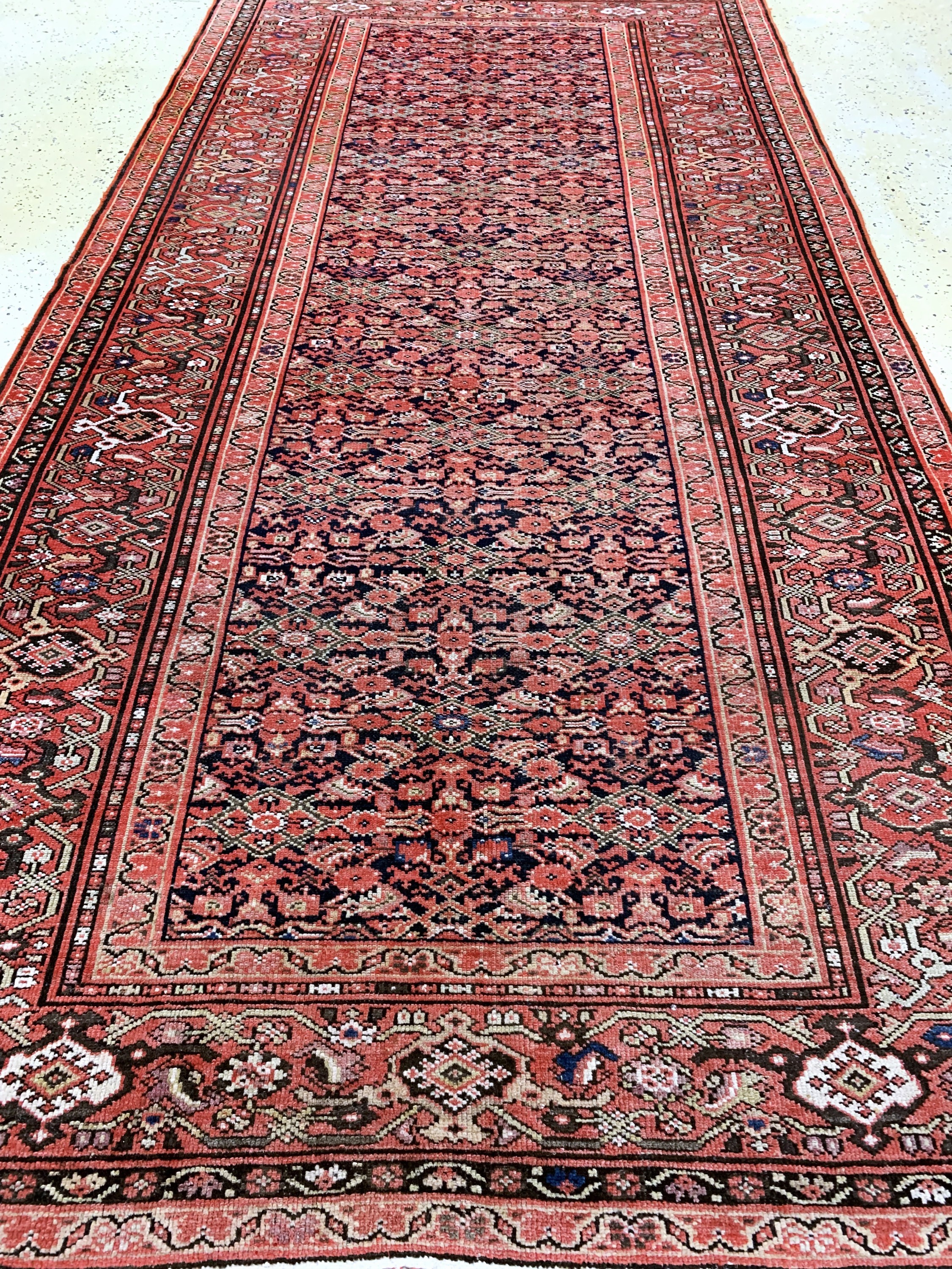 Detail f: Malayer antik, Persien, um 1900, Wolle auf Baumwolle, ca. 334 x 156 cm, verkürzt, EHZ: 3