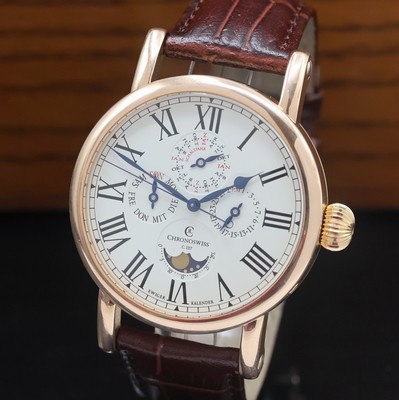 26943443a - CHRONOSWISS astronomische Herrenarmbanduhr in RG 750/000 mit ewigem Kalender Referenz CH ...