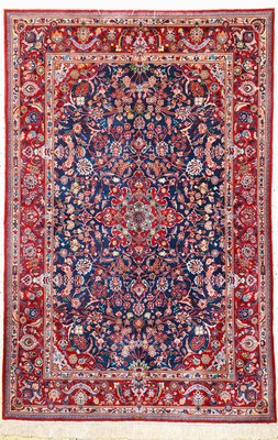 Image Keschan Sehr fein, China, Neuwertig, Korkwolle mit und auf Seide, ca. 205 x 135 cm,ca. ...