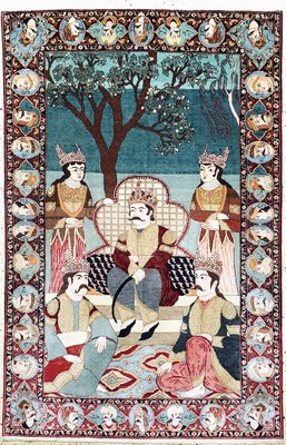 Image Keschan fein alt, Persien, Anfang 20.Jhd, Wolle auf Baumwolle, ca. 205 x 137 cm, EHZ: ...