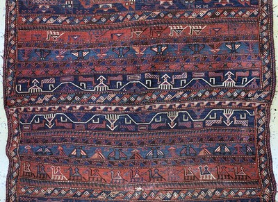 26943461b - ´Khorjin´antik(geöffnet), Persien, um 1900,Wolle auf Wolle, ca. 180 x 125 cm, EHZ: 3, ...