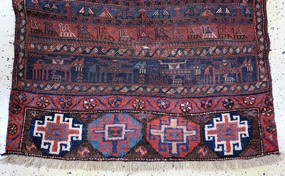 26943461c - ´Khorjin´antik(geöffnet), Persien, um 1900,Wolle auf Wolle, ca. 180 x 125 cm, EHZ: 3, ...