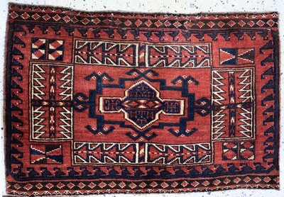 26943469c - 3 Lots Beschir antik, Turkmenistan, 19.Jhd,Wolle auf Wolle, ca. 100 x 50 cm, EHZ: 3-4