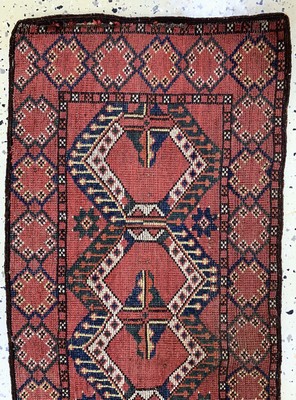 26943469g - 3 Lots Beschir antik, Turkmenistan, 19.Jhd,Wolle auf Wolle, ca. 100 x 50 cm, EHZ: 3-4