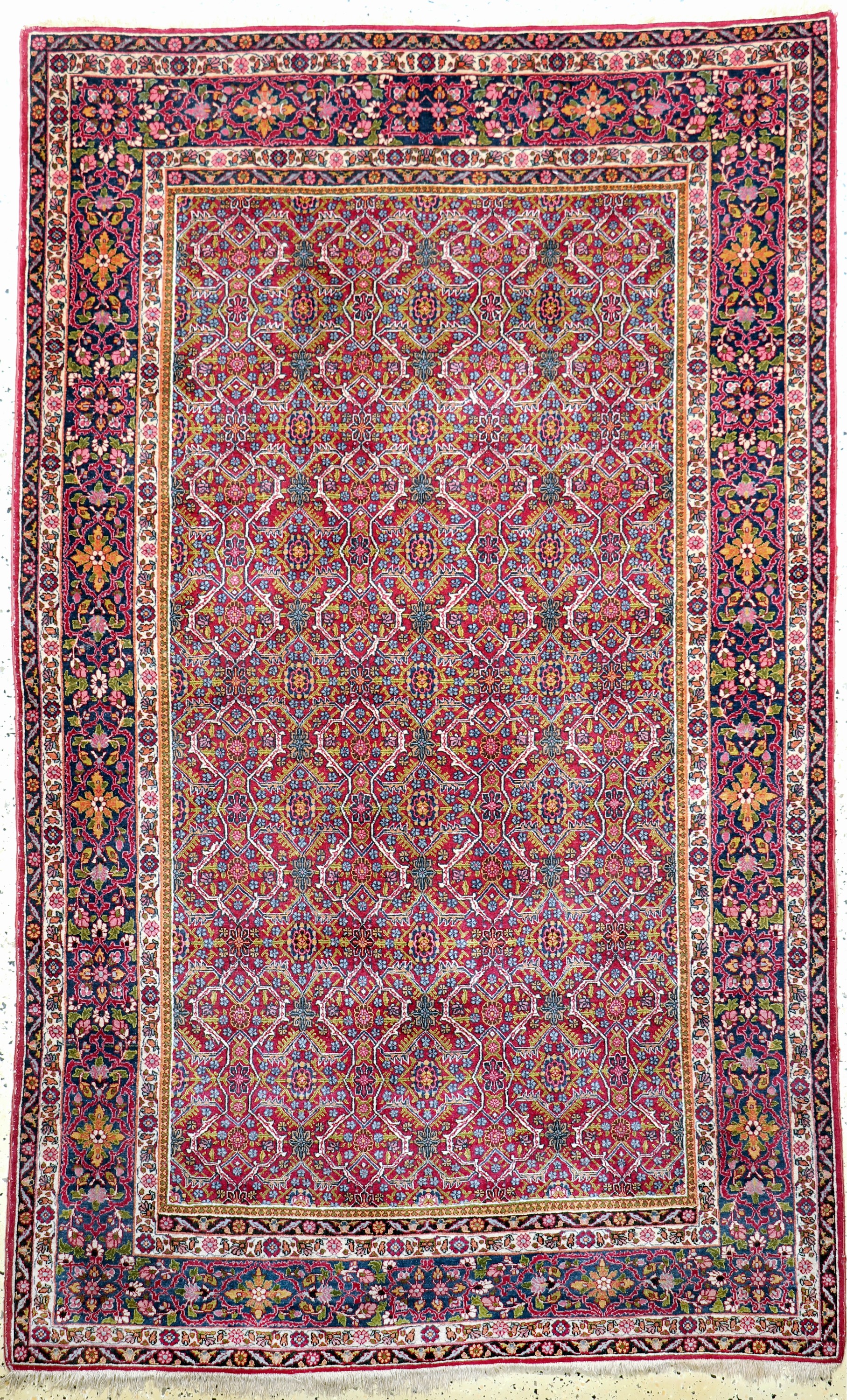 Antiker Semnan fein, Persien, um 1900, Wolle auf Baumwolle, ca. 219 x 136 cm, EHZ: 2