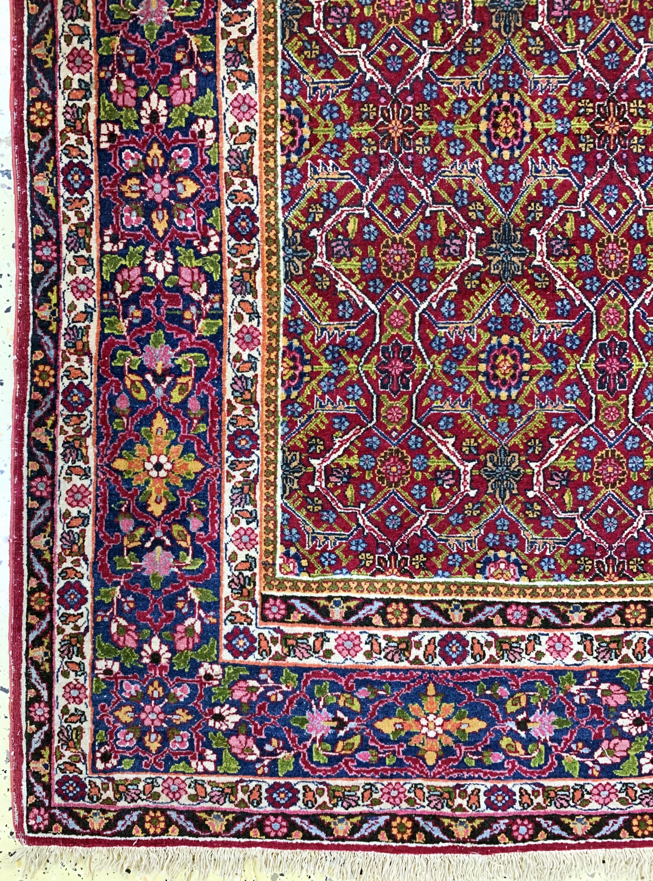 Detail b: Antiker Semnan fein, Persien, um 1900, Wolle auf Baumwolle, ca. 219 x 136 cm, EHZ: 2