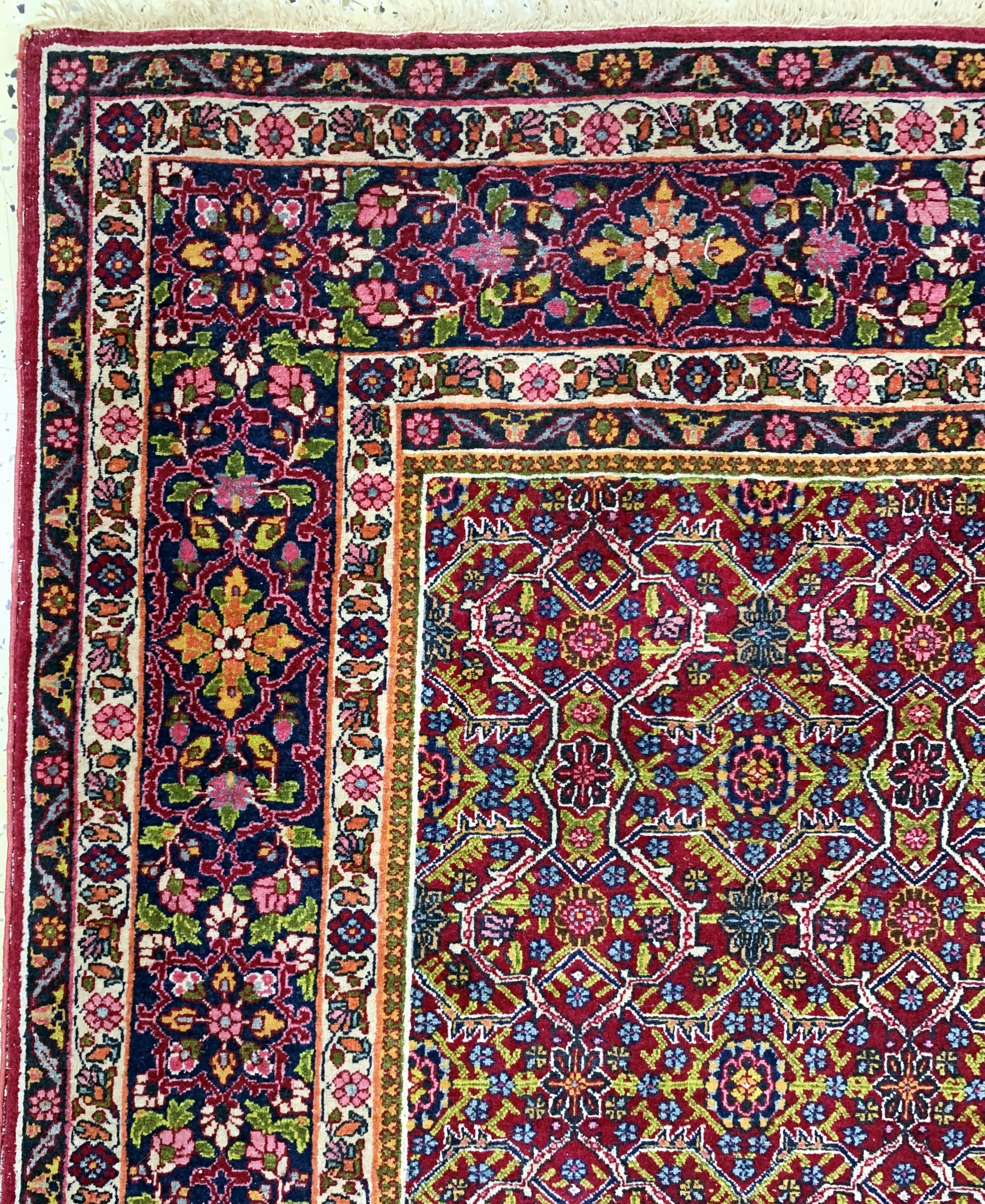 Detail d: Antiker Semnan fein, Persien, um 1900, Wolle auf Baumwolle, ca. 219 x 136 cm, EHZ: 2