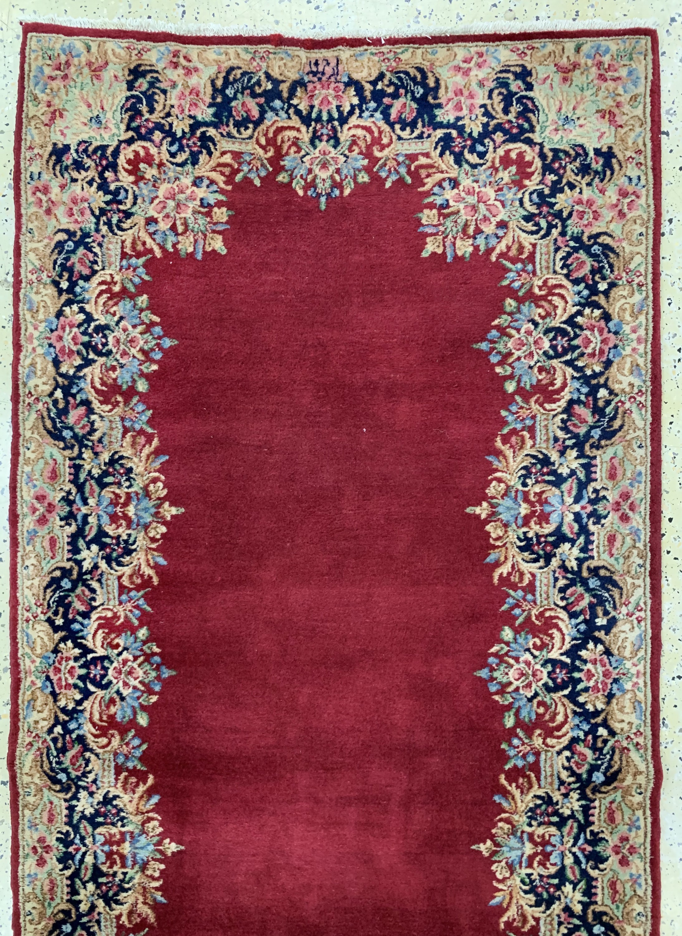 Detail a: Kerman Lawar fein, Persien, Anfang 20.Jhd, Wolle auf Baumwolle, ca. 360 x 100 cm, EHZ: 2