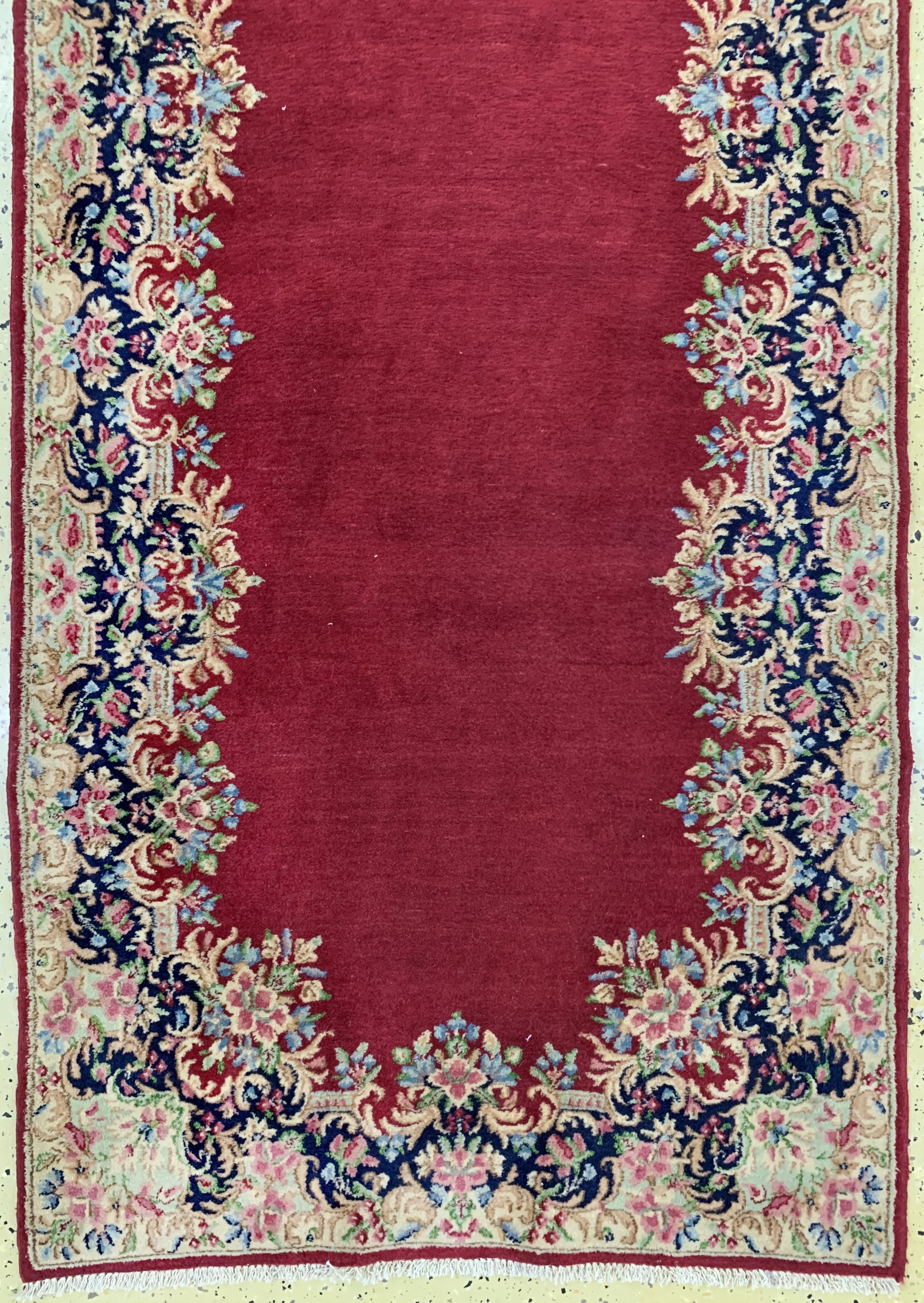 Detail c: Kerman Lawar fein, Persien, Anfang 20.Jhd, Wolle auf Baumwolle, ca. 360 x 100 cm, EHZ: 2