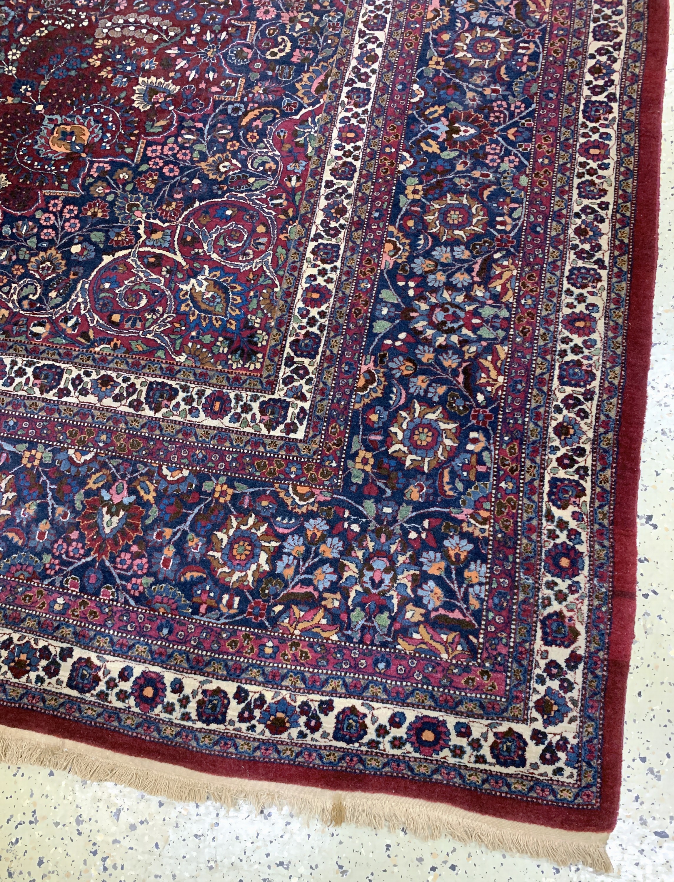 Detail a: Mesched fein alt, Persien, Anfang 20.Jhd, Wolle auf Baumwolle, ca. 390 x 310 cm, EHZ: 3