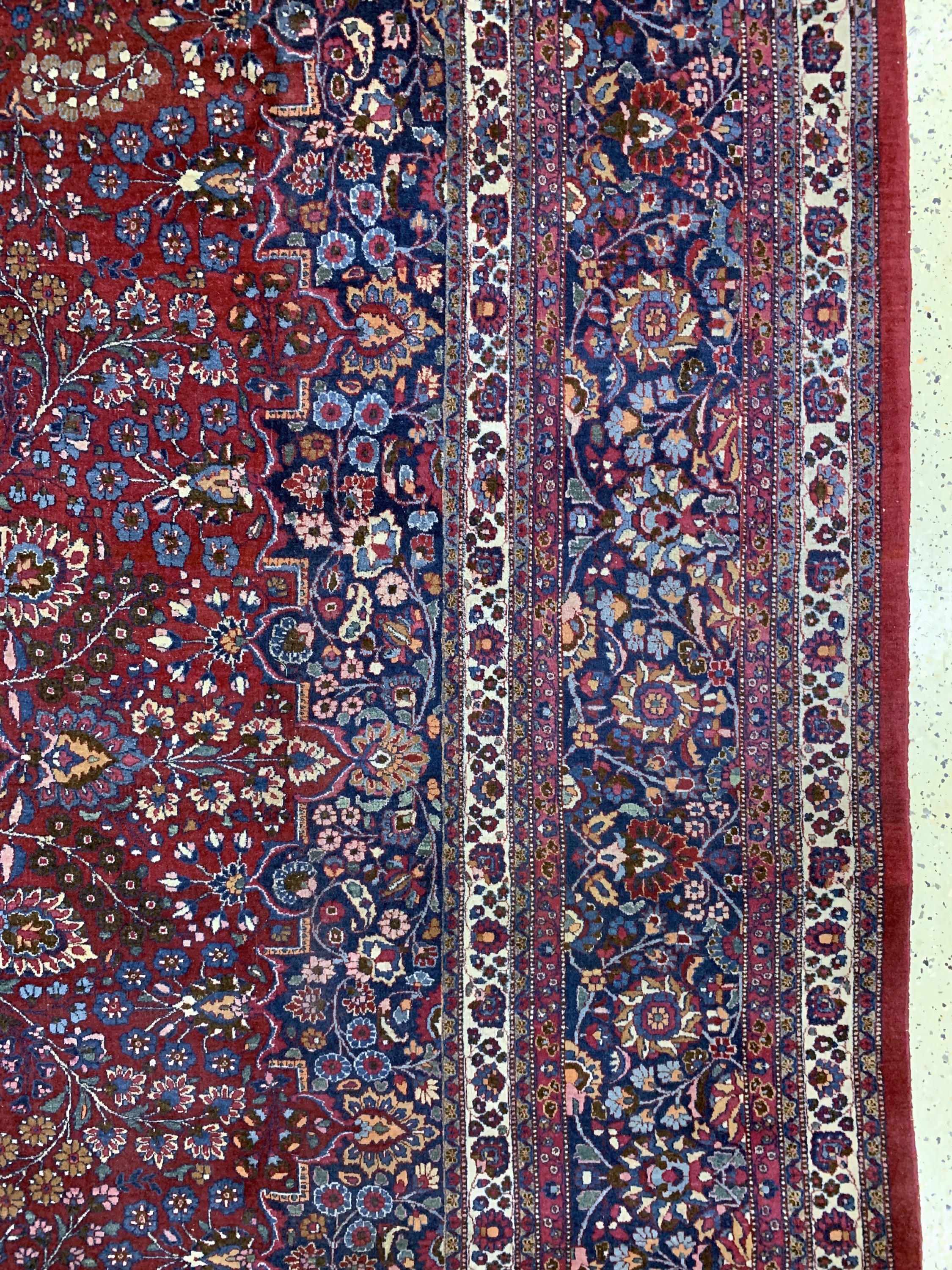 Detail f: Mesched fein alt, Persien, Anfang 20.Jhd, Wolle auf Baumwolle, ca. 390 x 310 cm, EHZ: 3