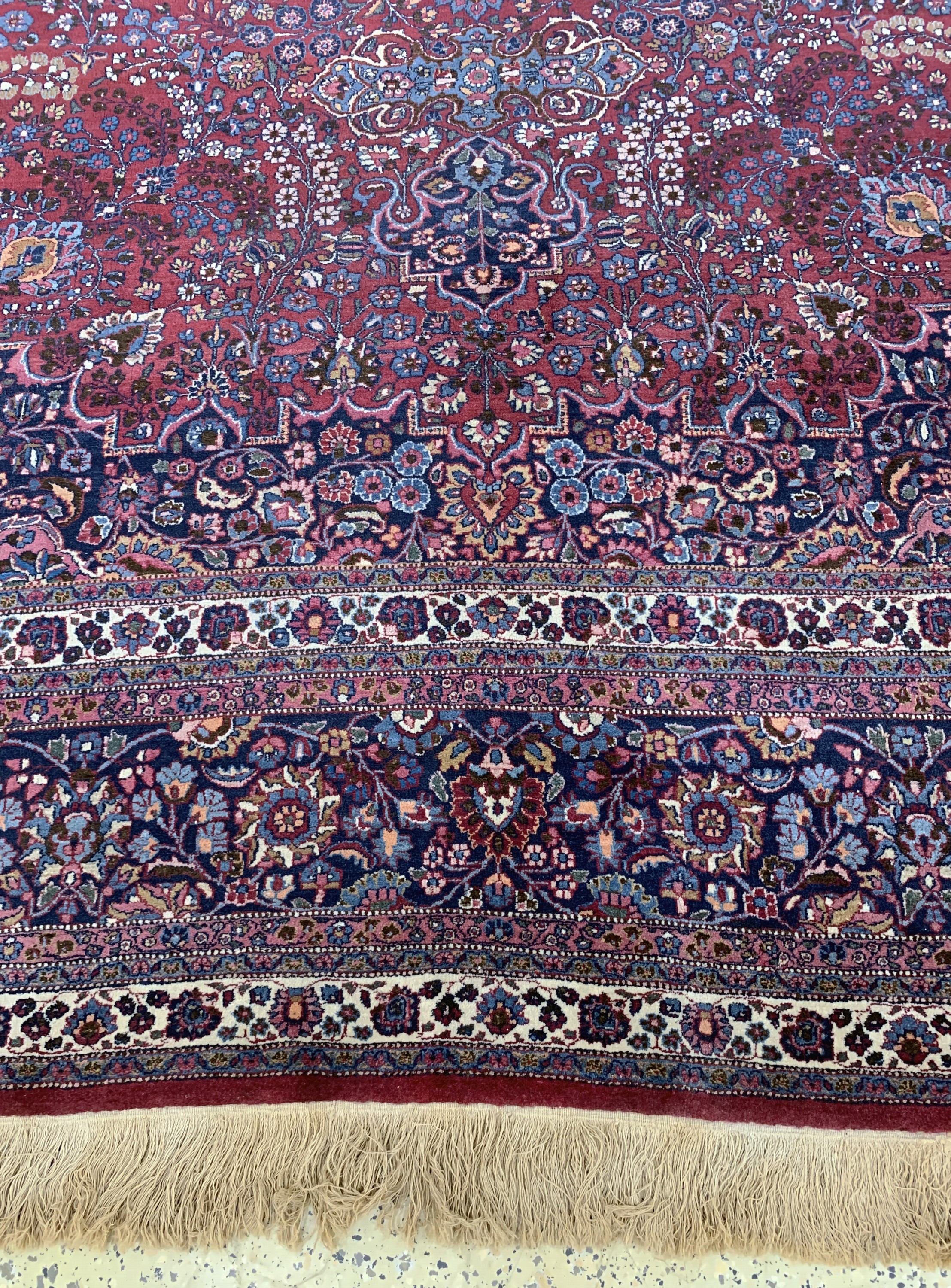 Detail h: Mesched fein alt, Persien, Anfang 20.Jhd, Wolle auf Baumwolle, ca. 390 x 310 cm, EHZ: 3