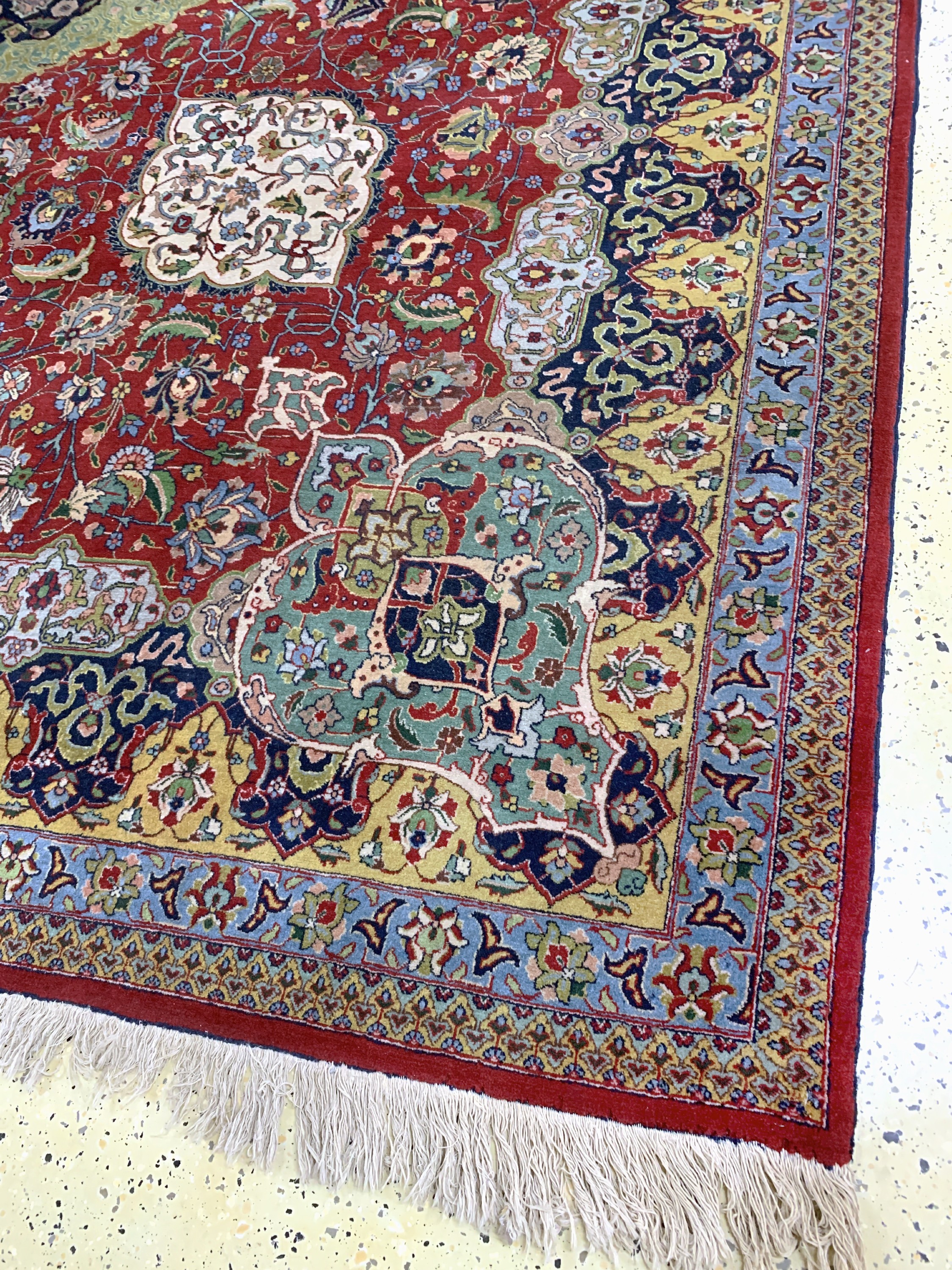 Detail a: Täbriz alt, Persien, Anfang 20.Jhd, Wolle auf Baumwolle, ca. 390 x 298 cm, EHZ: 3