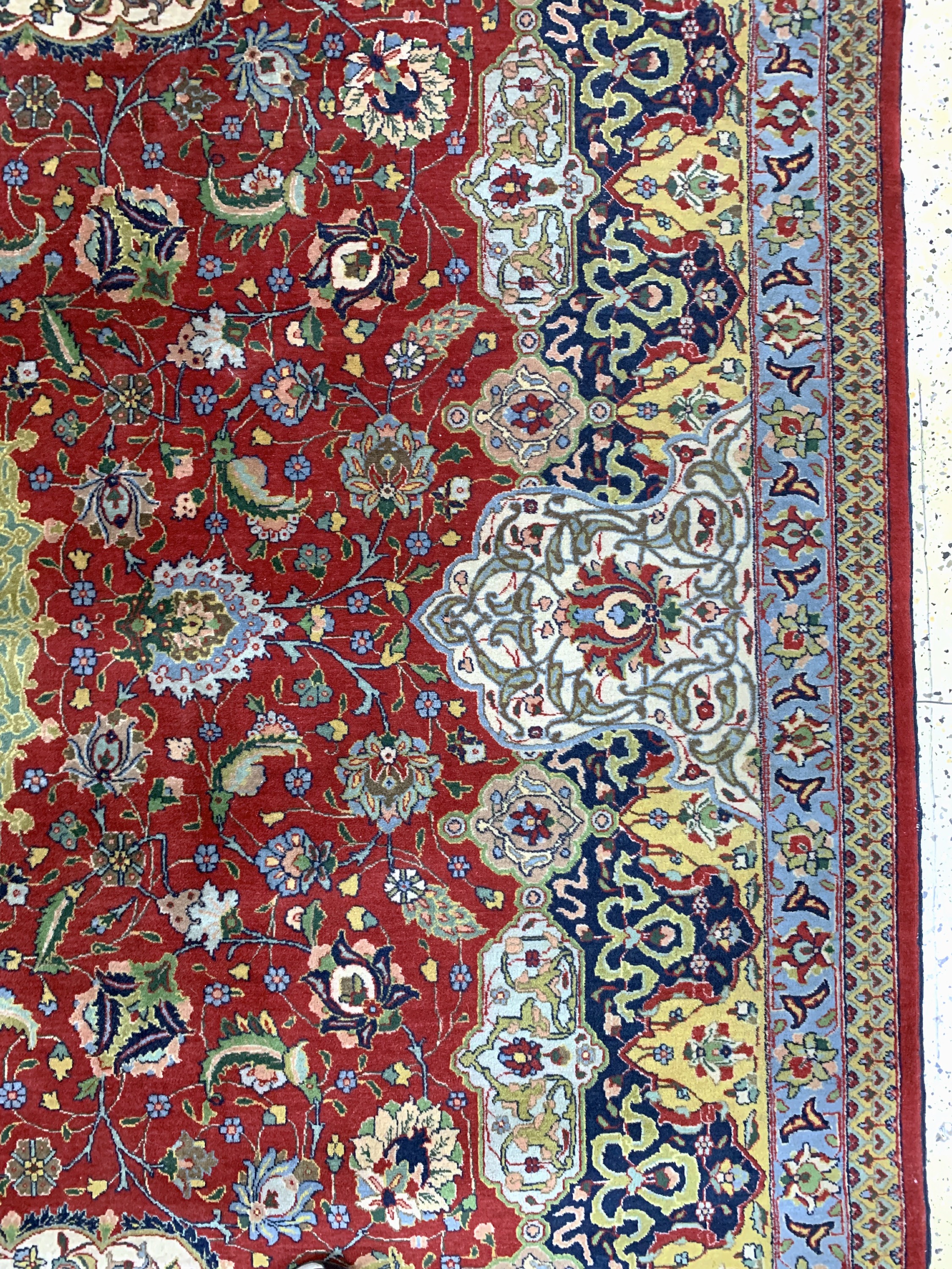 Detail f: Täbriz alt, Persien, Anfang 20.Jhd, Wolle auf Baumwolle, ca. 390 x 298 cm, EHZ: 3