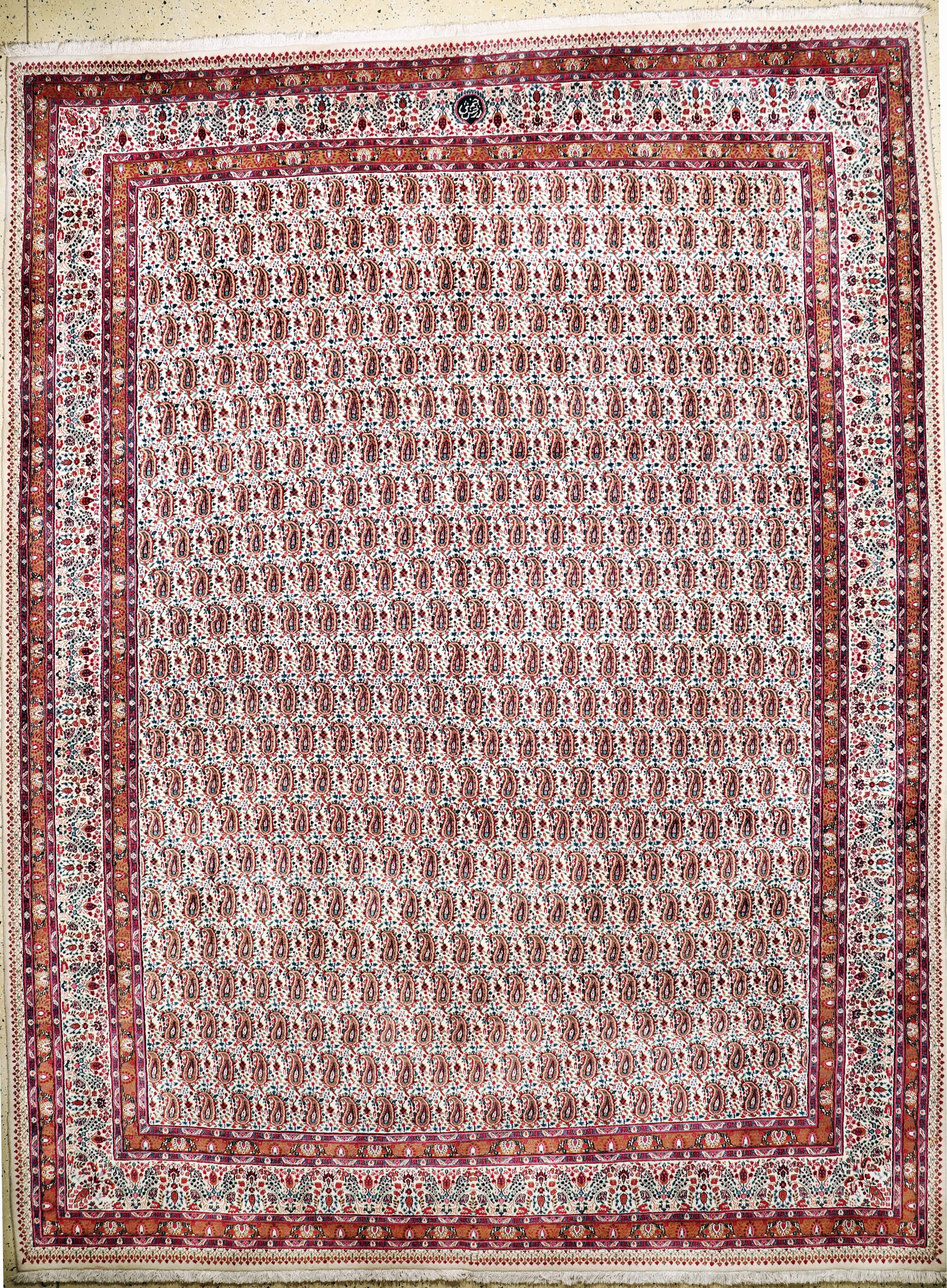 Birdjand fein, Persien, Mitte 20.Jhd, Wolleauf Baumwolle, ca. 395 x 300 cm, EHZ: 2