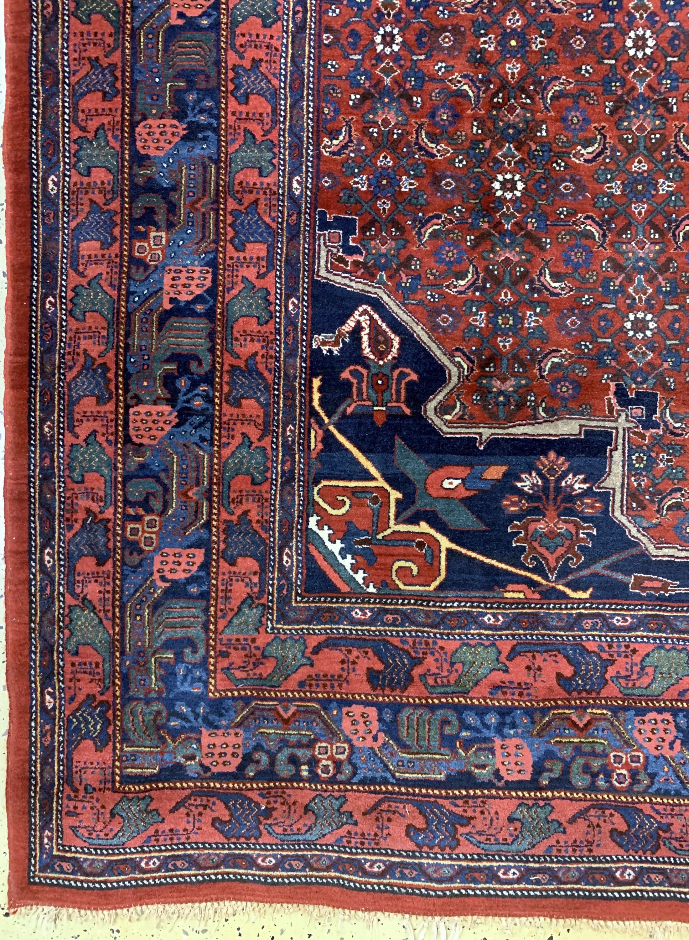 Detail b: Bidjar alt, Persien, Anfang 20.Jhd, Wolle auf Baumwolle, ca. 345 x 262 cm, EHZ: 2