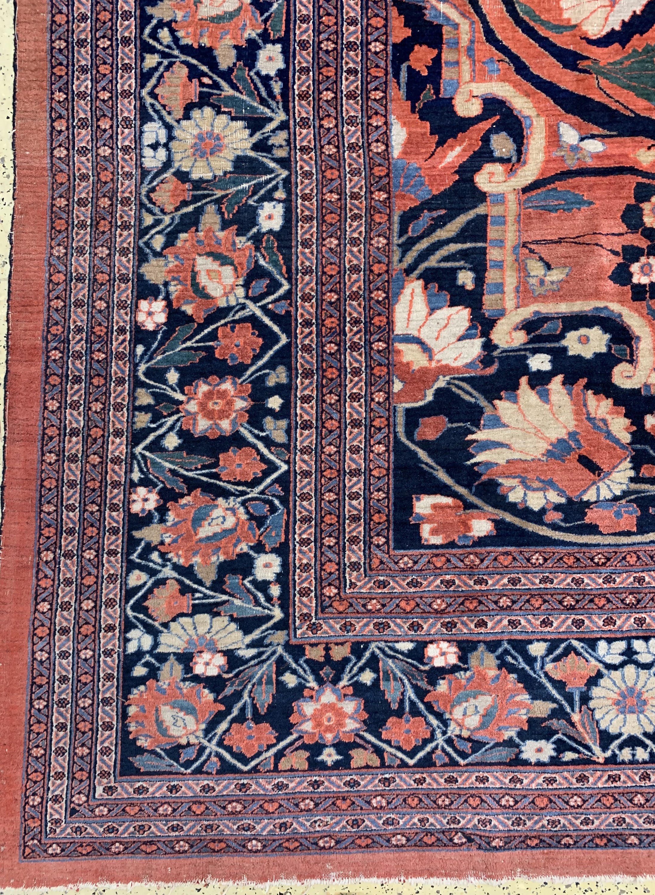 Detail b: Doroshk"Auftragsarbeit"antik, Persien, 19.Jhd, Wolle auf Baumwolle, ca. 505 x 345 cm,EHZ: 3