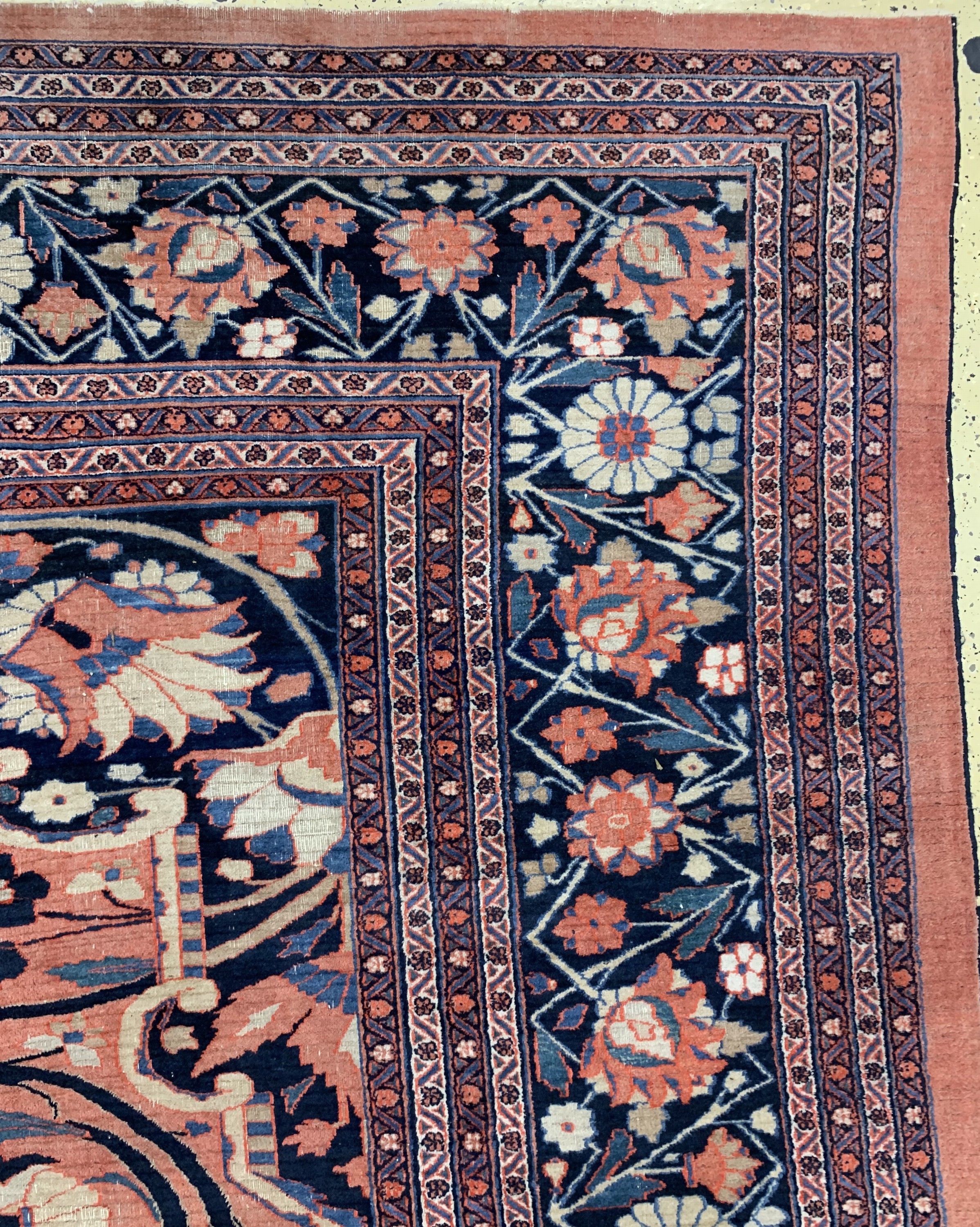 Detail g: Doroshk"Auftragsarbeit"antik, Persien, 19.Jhd, Wolle auf Baumwolle, ca. 505 x 345 cm,EHZ: 3