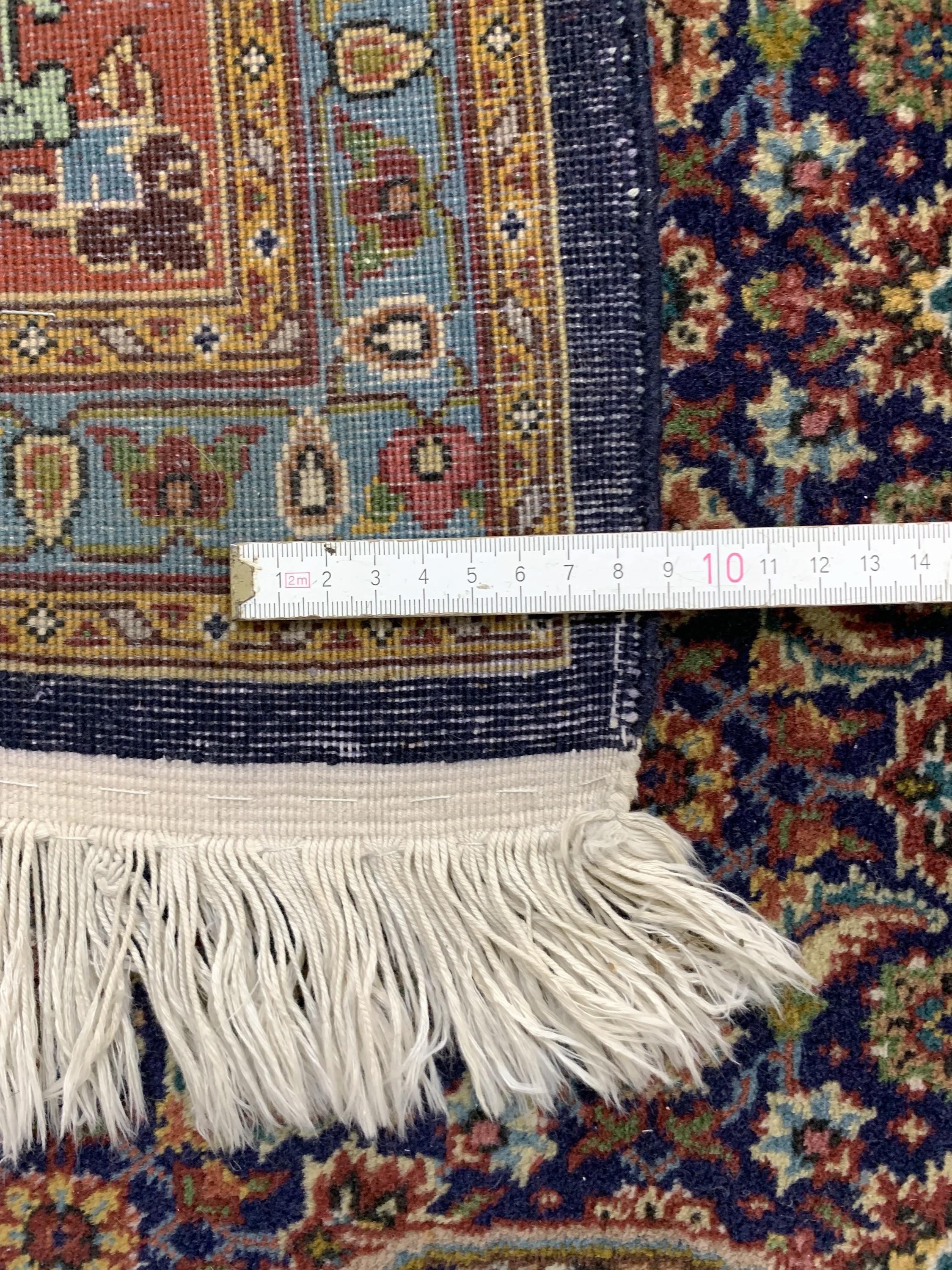 Detail g: Täbriz fein(40 Raj), Persien, Anfang 20.Jhd, Korkwolle auf Baumwolle, ca. 305 x 200cm, EHZ: 2