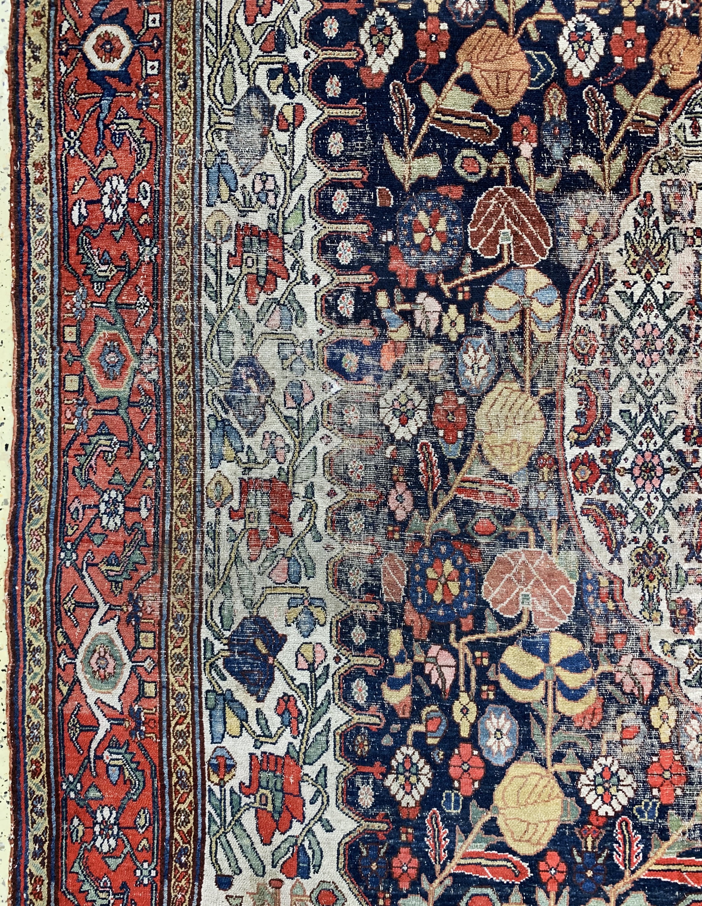 Detail i: Antiker Senneh, Persien, 19.Jhd, Wolle auf Baumwolle, ca. 380 x 313 cm, EHZ: 3