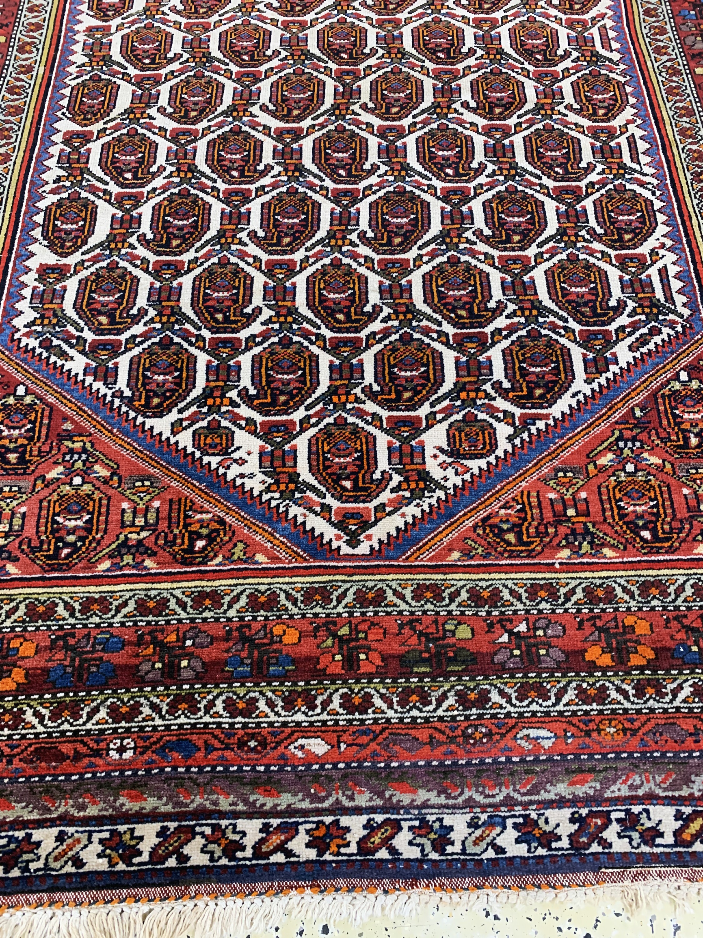 Detail h: Malayer"Kelley", Persien, Anfang 20.Jhd, Wolle auf Baumwolle, ca. 390 x 185 cm, EHZ: 2-3