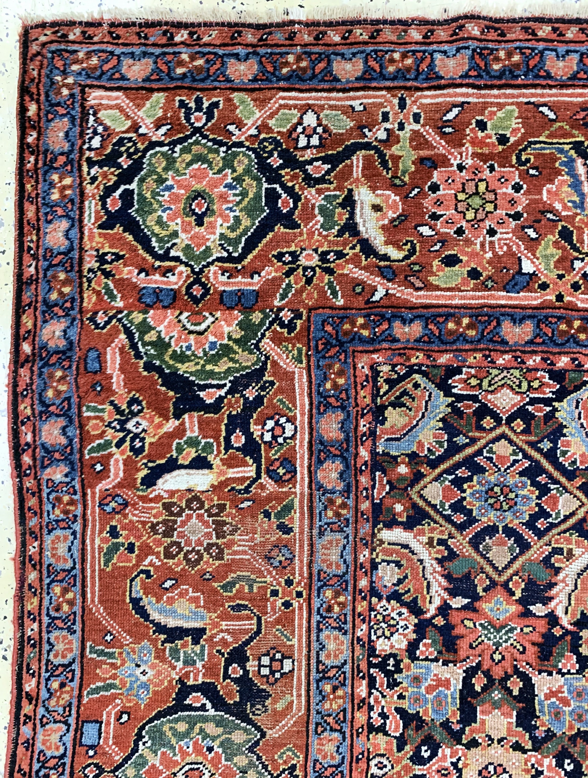Detail d: Khorasan antik, Persien, 19.Jhd, Wolle auf Wolle, ca. 340 x 200 cm, EHZ: 3, (in der Längegekürzt)