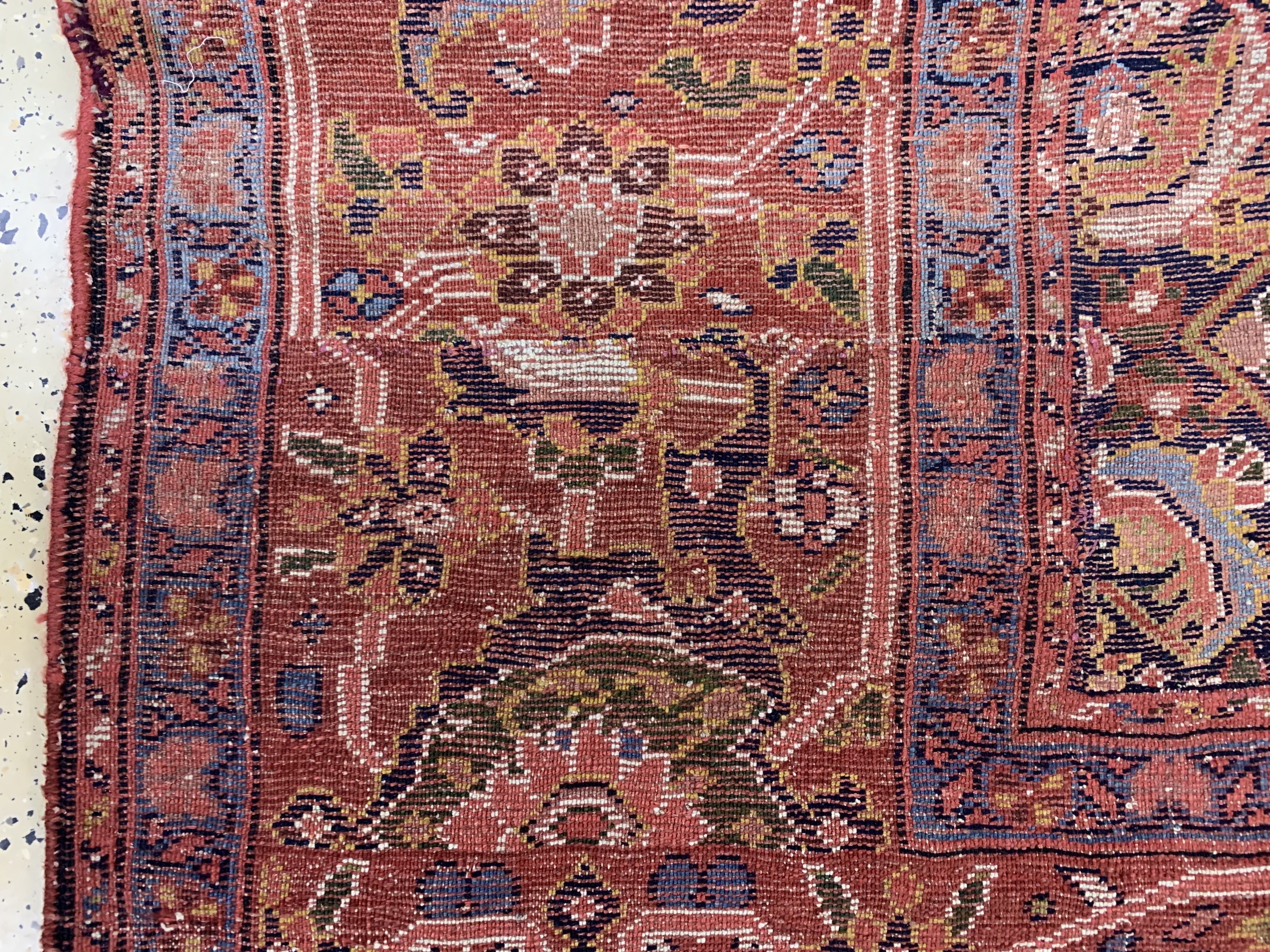 Detail f: Khorasan antik, Persien, 19.Jhd, Wolle auf Wolle, ca. 340 x 200 cm, EHZ: 3, (in der Längegekürzt)