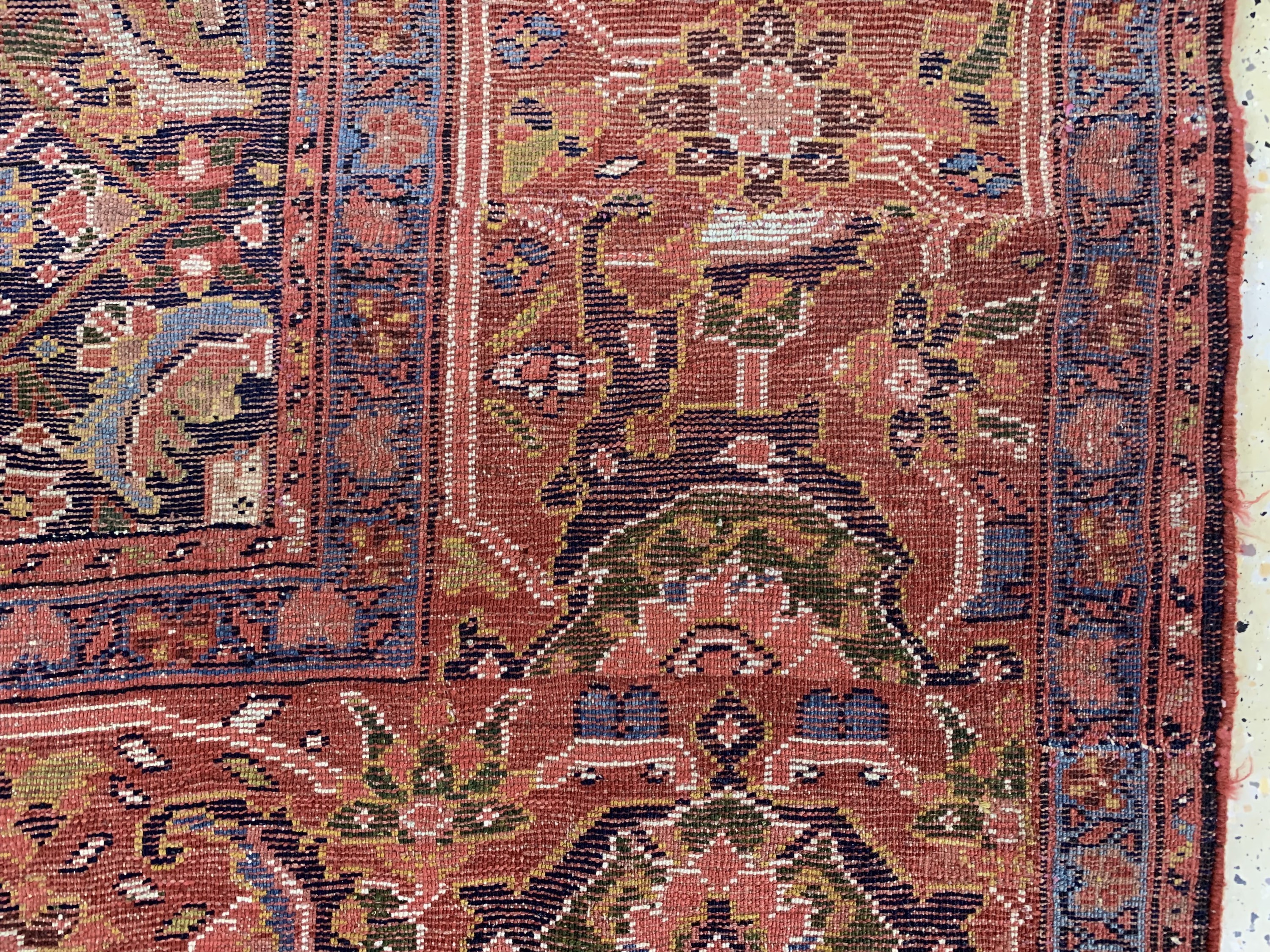 Detail g: Khorasan antik, Persien, 19.Jhd, Wolle auf Wolle, ca. 340 x 200 cm, EHZ: 3, (in der Längegekürzt)