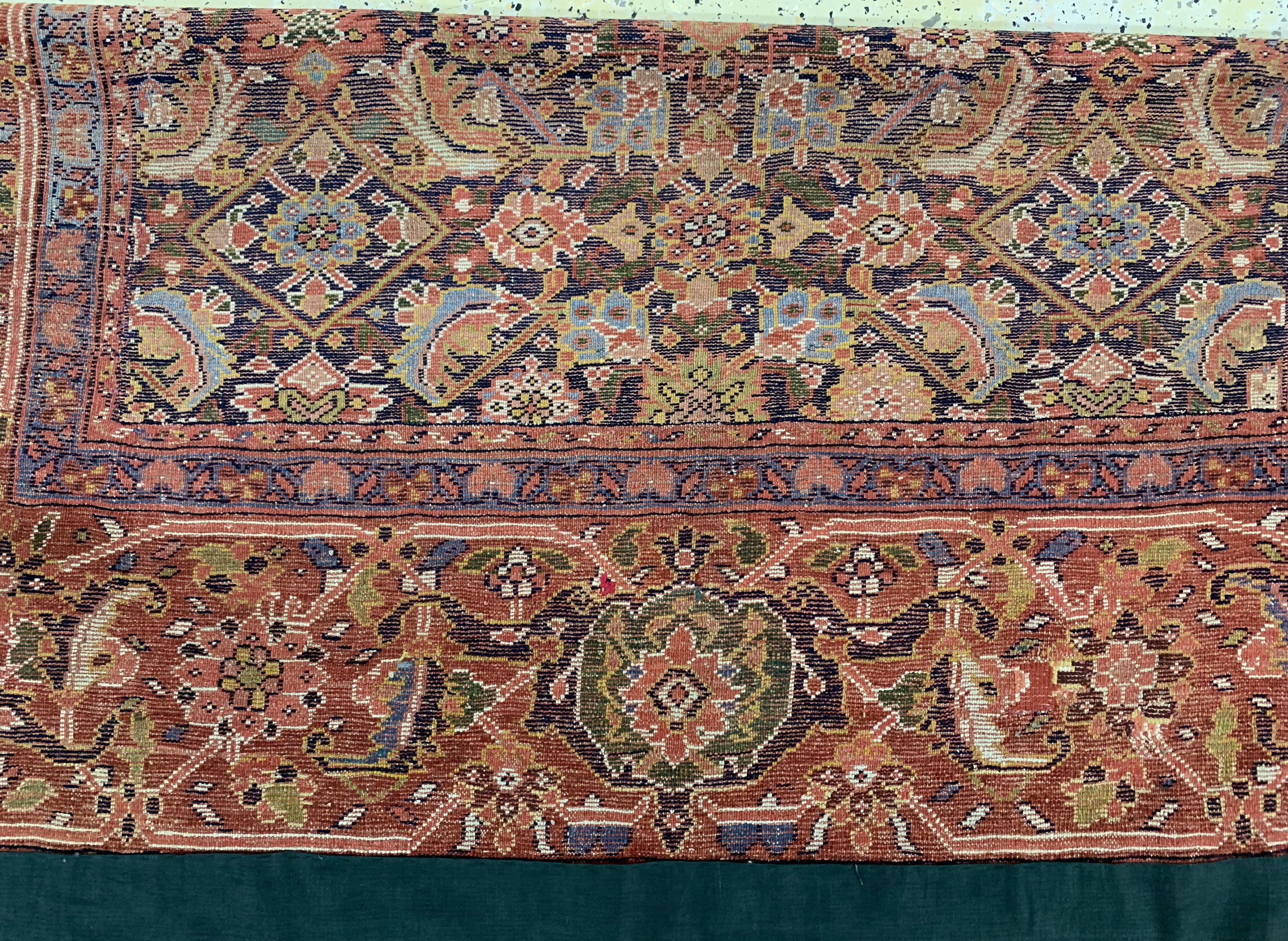 Detail h: Khorasan antik, Persien, 19.Jhd, Wolle auf Wolle, ca. 340 x 200 cm, EHZ: 3, (in der Längegekürzt)