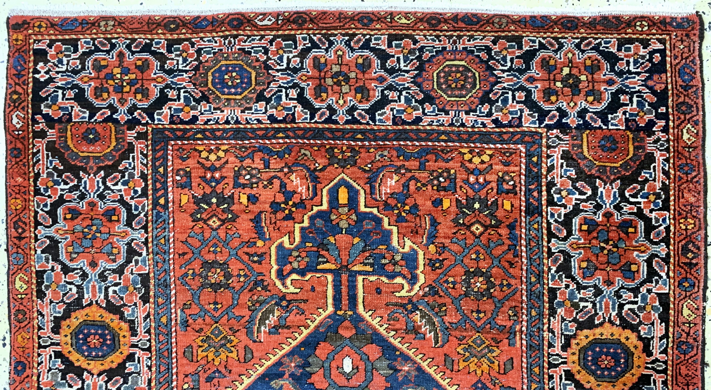 Detail a: Gholtogh alt, Persien, Anfang 20.Jhd, Wolleauf Baumwolle, ca. 167 x 110 cm, EHZ: 3