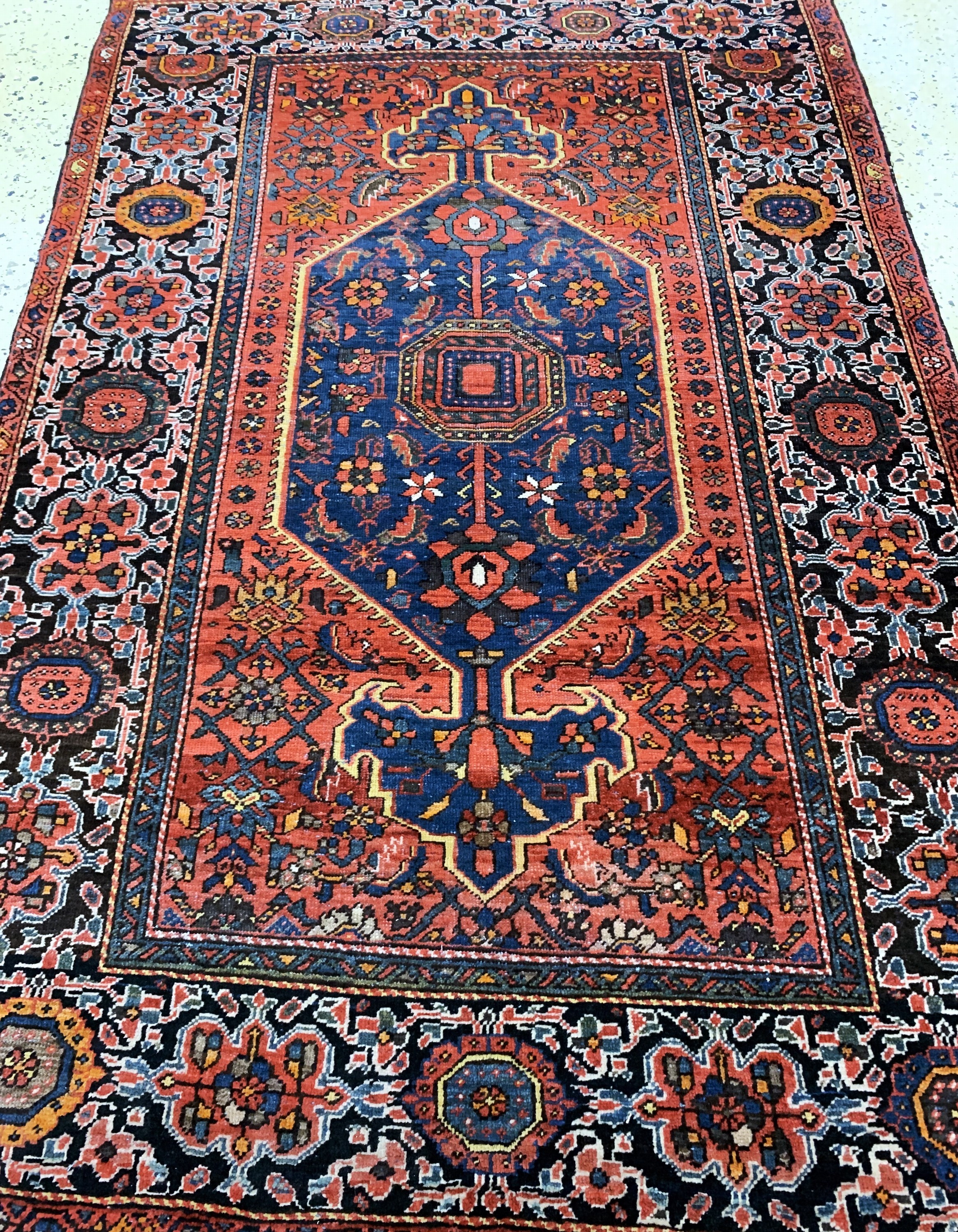 Detail d: Gholtogh alt, Persien, Anfang 20.Jhd, Wolleauf Baumwolle, ca. 167 x 110 cm, EHZ: 3