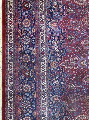 26943845d - Mesched fein alt, Persien, Anfang 20.Jhd, Wolle auf Baumwolle, ca. 390 x 310 cm, EHZ: 3