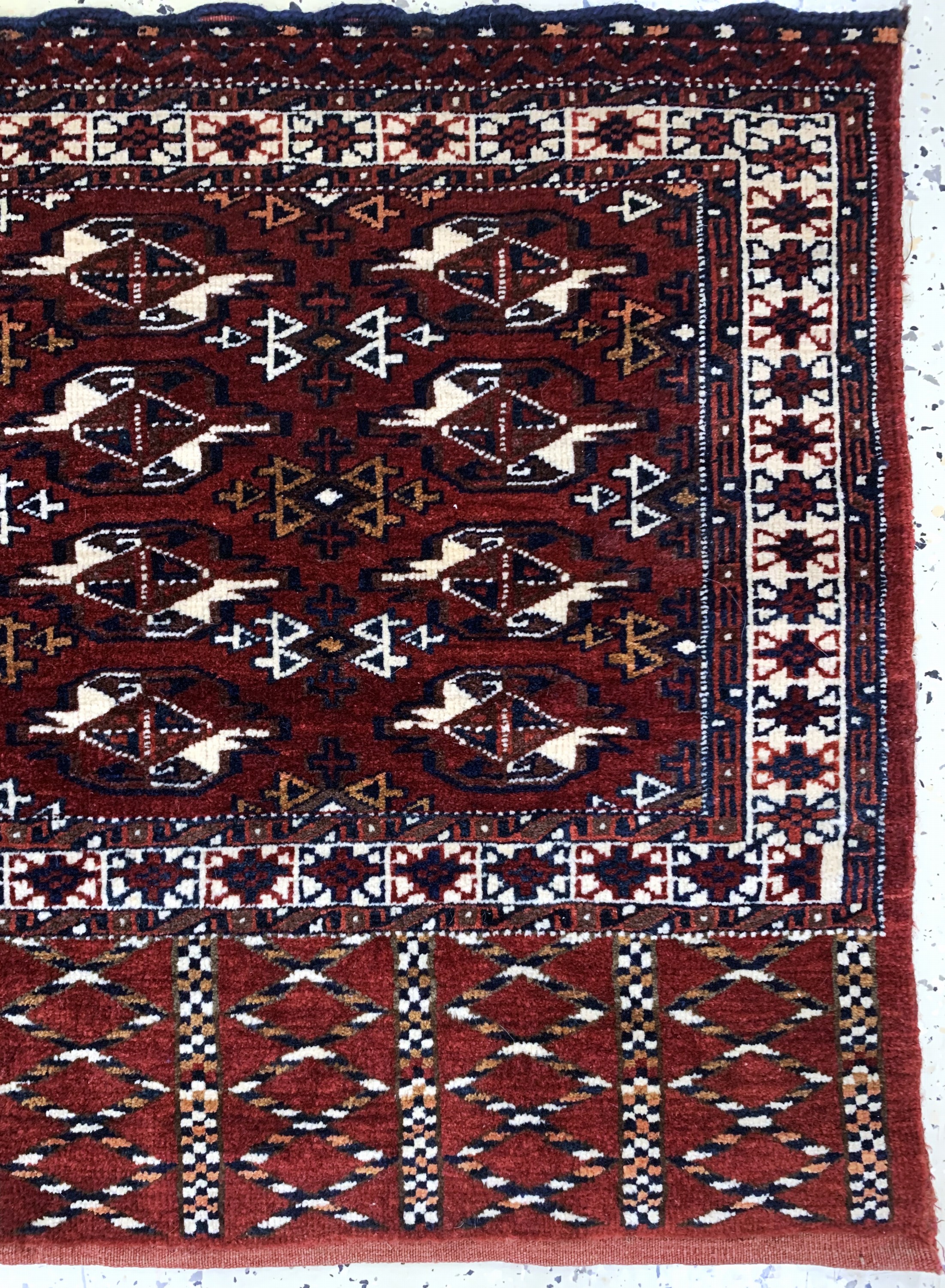 Detail a: Buchara Tschowal, Turkmenistan, Mitte 20.Jhd, Wolle auf Wolle, ca. 113 x 73 cm, EHZ:2