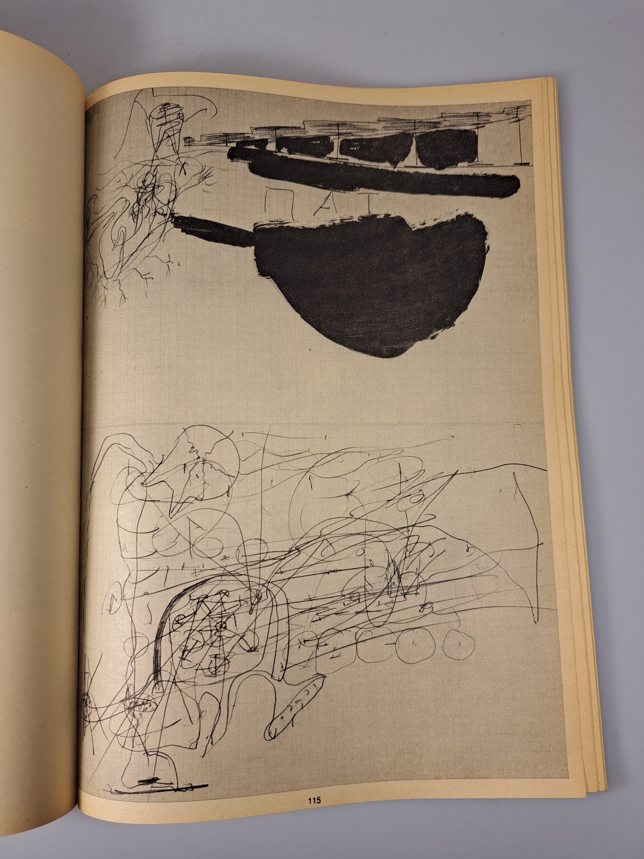 Detail f: Joseph Beuys, 1921-1987, Buchband: Zeichnungen von 1946-1971, Ed. Galerie Schmela, limit. Auflage 285/500, Frontispiz von Beuys handsigniert mit ...