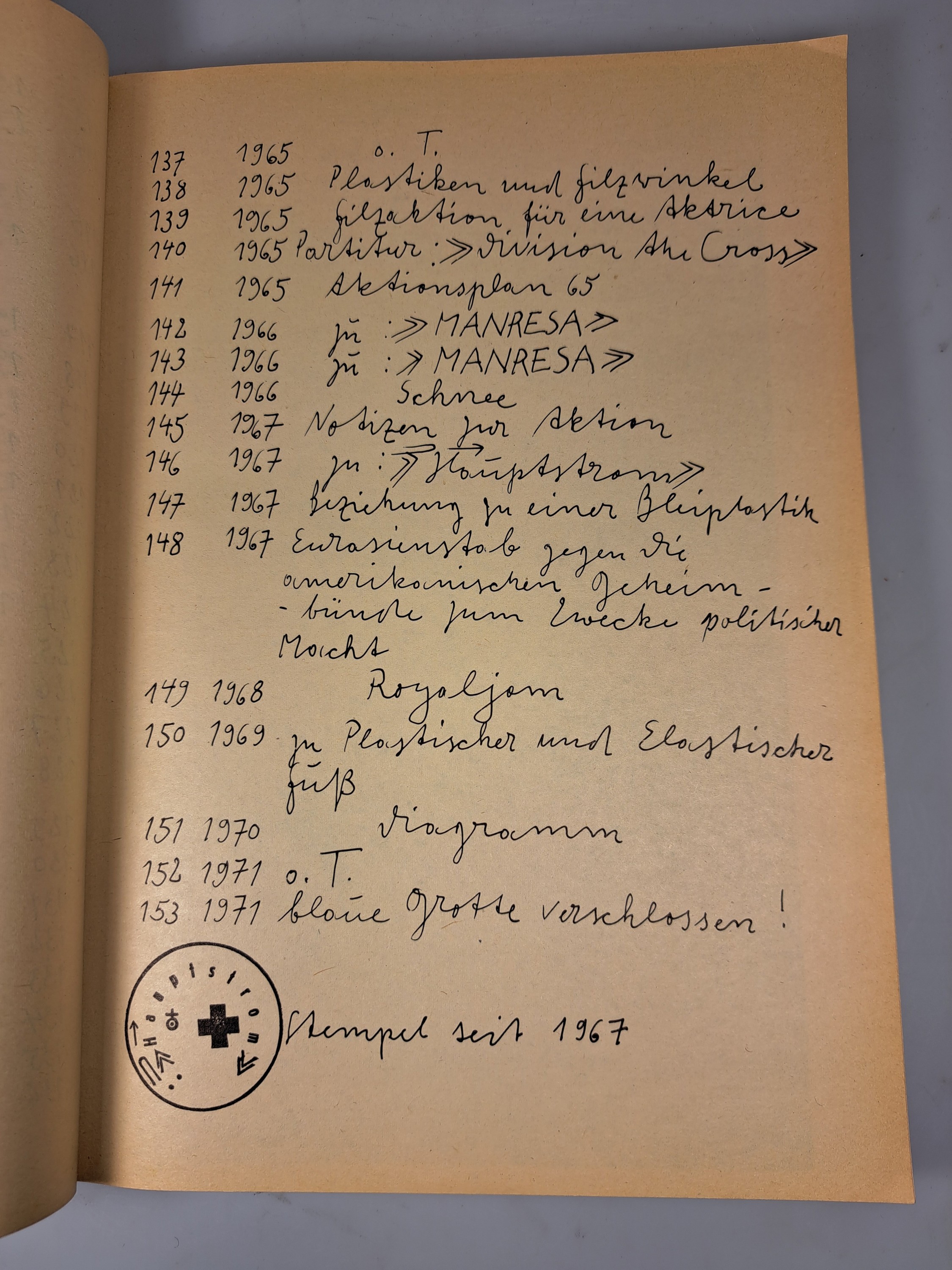 Detail j: Joseph Beuys, 1921-1987, Buchband: Zeichnungen von 1946-1971, Ed. Galerie Schmela, limit. Auflage 285/500, Frontispiz von Beuys handsigniert mit ...