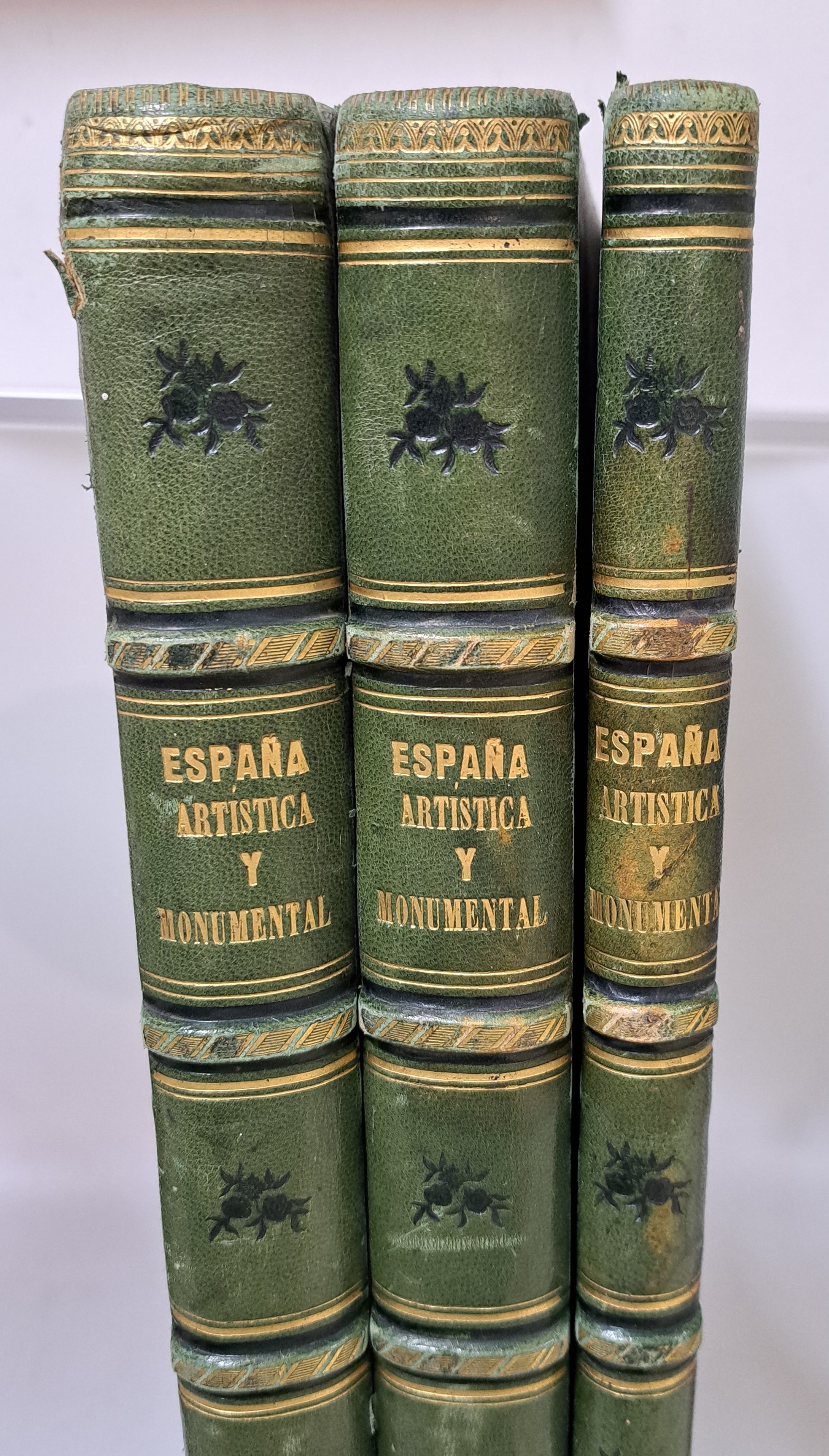 Detail h: Genaro Perez de Villa-Amil: Espana Artistica y Monumental, Alberto Hauser 1842, 3 Bände, prachtvolle lithographische Ansichtenfolge von Städten, ...