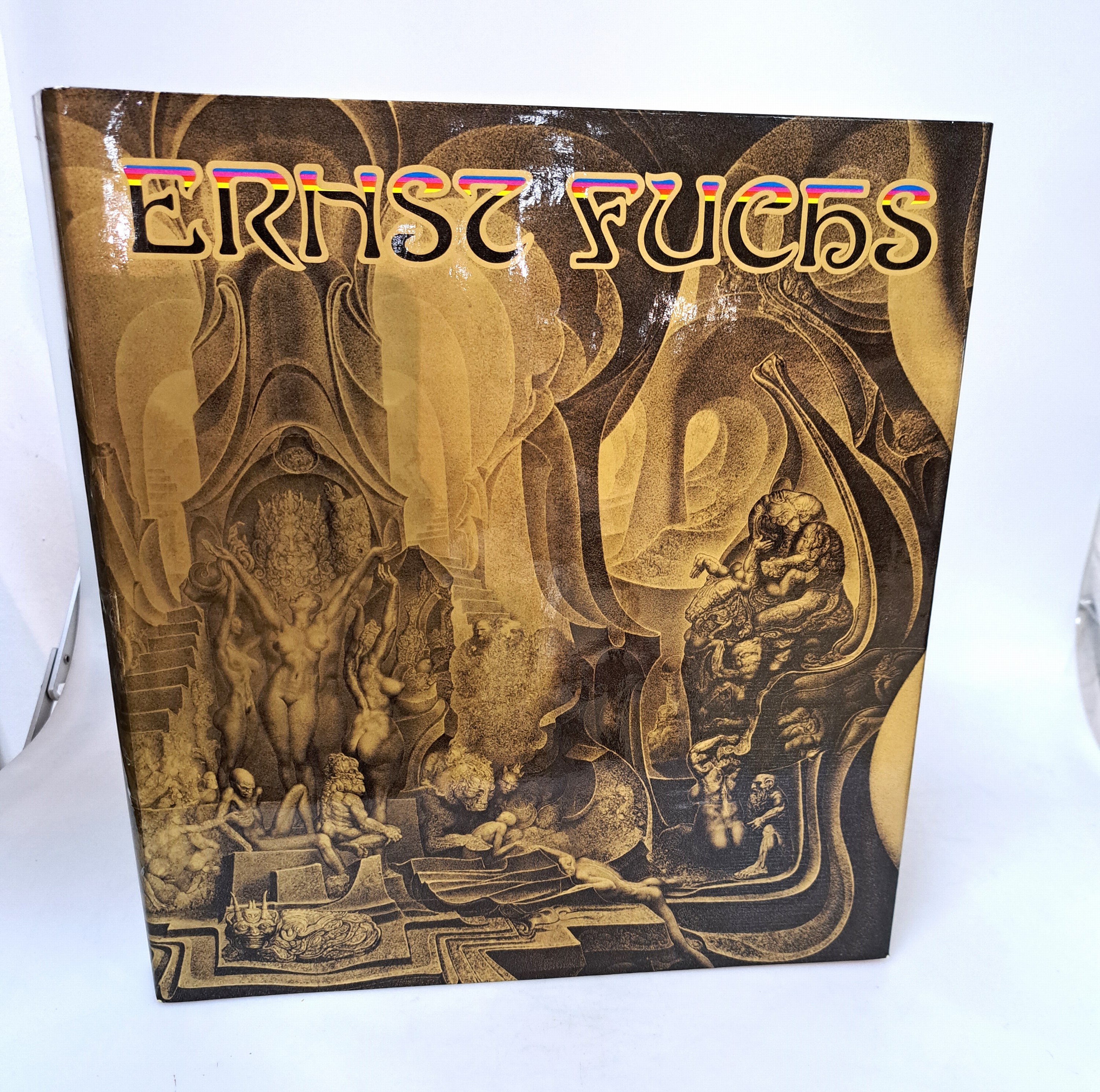 Detail a: Ernst Fuchs, 1930 Wien-2015, Bachnymphe, Farbradierung, handsign. und num. 56/400, ca. 18x15cm, PP, u.Gl., R. ca. 42x33cm; dazu Buchband: Fuchs über ...