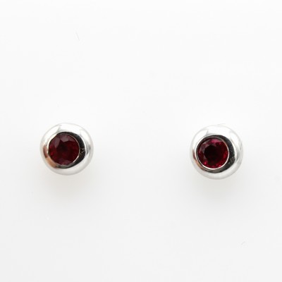 Image Paar Ohrstecker mit Burma-Rubinen, WG 585/ 000, Rubine zus. ca. 0.60 ct ...