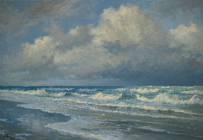 Image 26944953 - Henry Gundlach, 1884 - 1965, Strandansicht, Öl/Lwd, signiert, Sylt 37, 100 x 70 cm, ...
