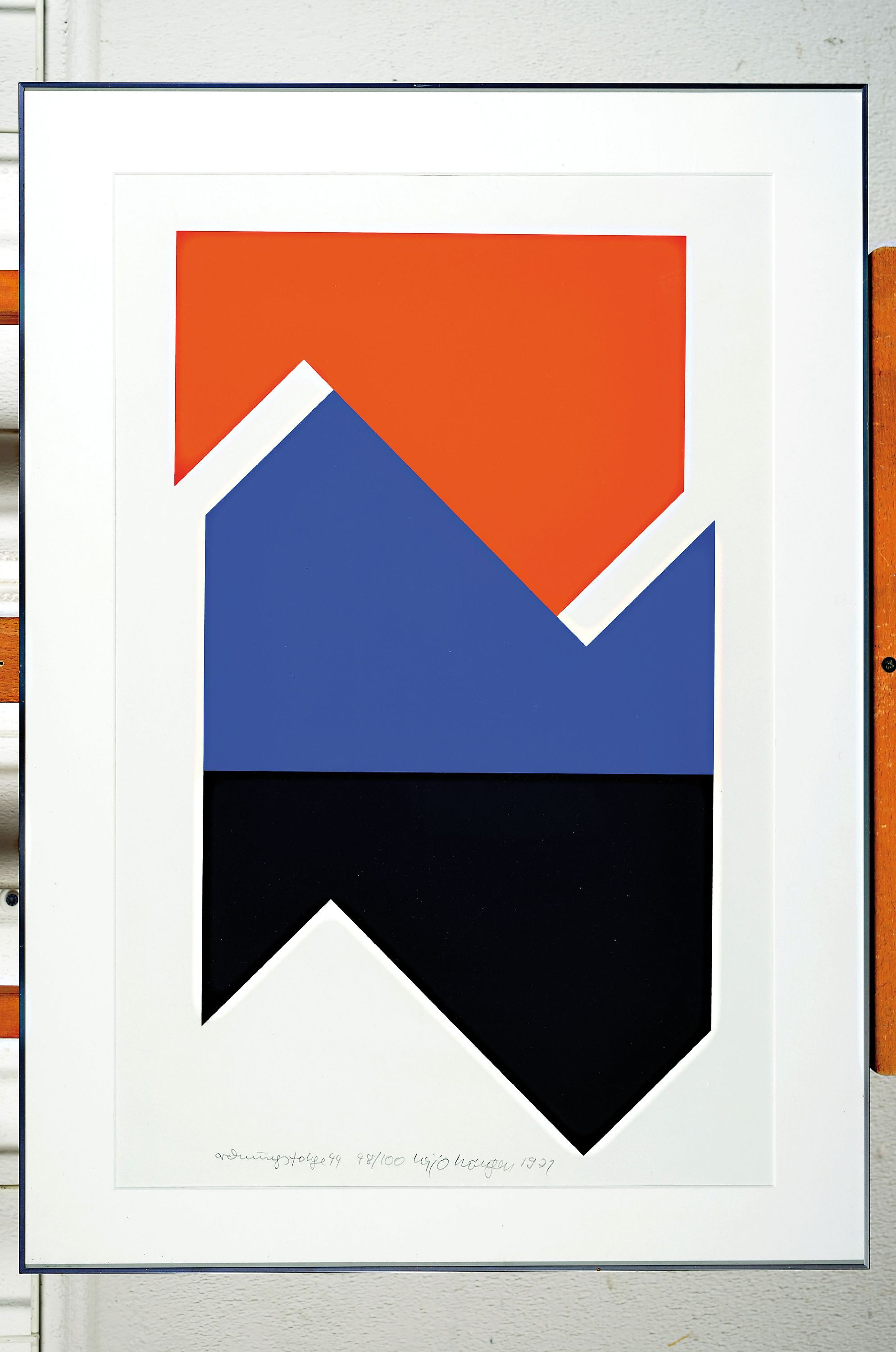 Detail k: Heijo Hangen, 1927 Bad Kreuznach-2019, Odnungsfolge 44, Farbserigraphie, sign. und dat. 1971, num. 48/100, ca. 54x32cm, PP, u.Gl., R. ca. 70x50cm, ...