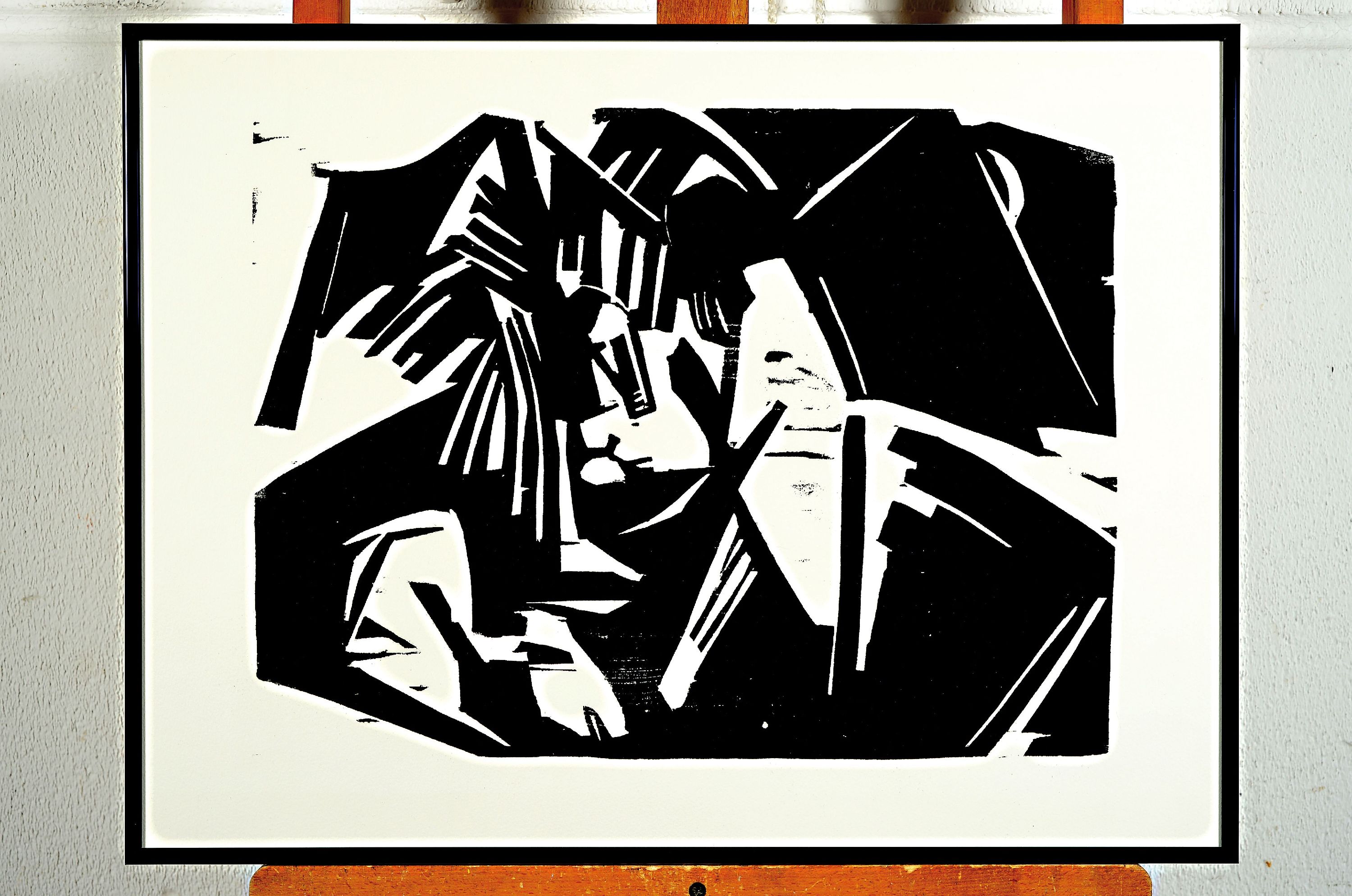 Detail k: Heinrich Stegemann, 1888-1945 Hamburg, Ohne Titel, Lithographie, verso zwei Stempel: einmalige Auflage für die griffelkunst 1998, und: Heinrich ...