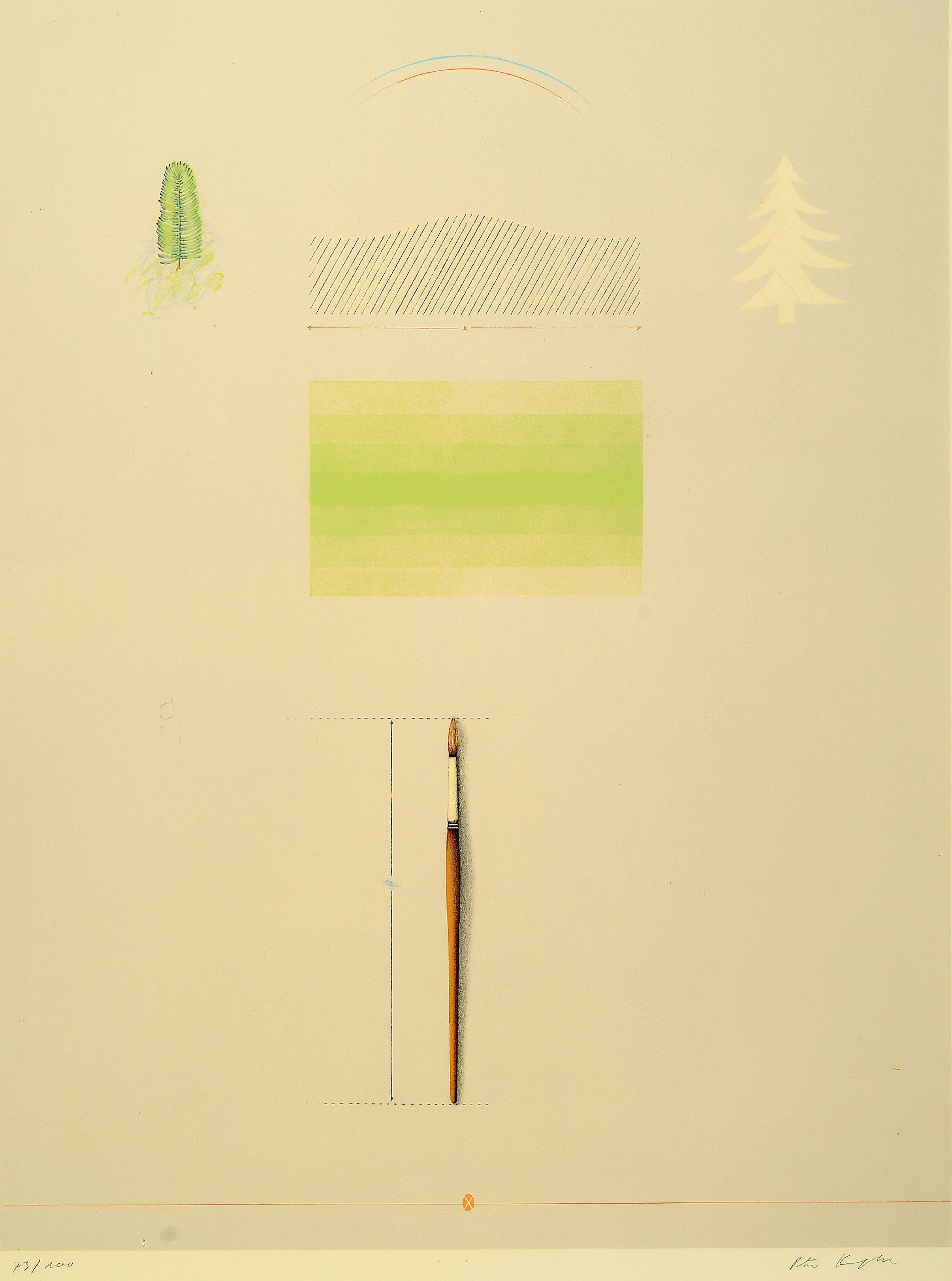 Image 26945271 - Peter Kampehl, geb. 1947, Farblithographie, handsign., num. 73/100, ca. 62x47cm, u.Gl., ...