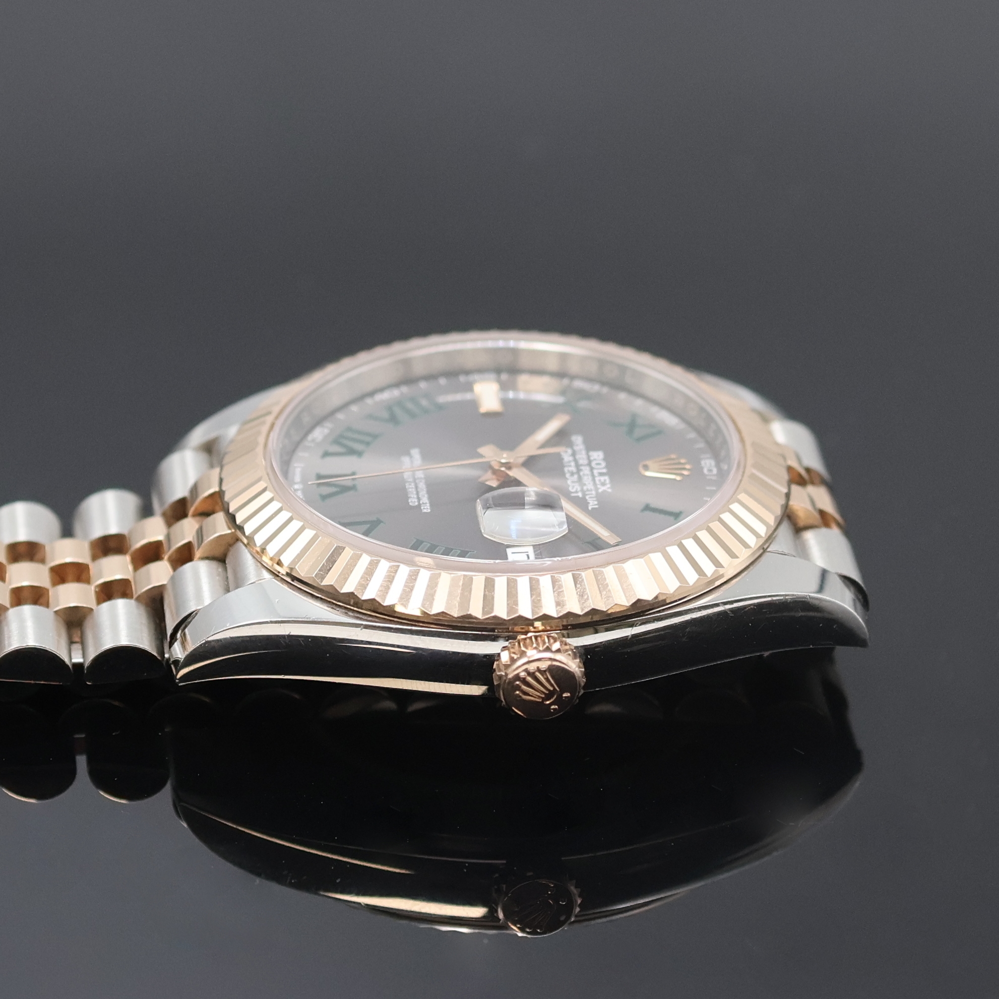 Detail c: ROLEX Herrenarmbanduhr Oyster Perpetual Datejust 41 Referenz 126331, Automatik, Schweiz um 2020, Chronometer der Superlative in Edelstahl/Roségold ...