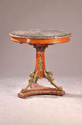 26945313a - Sitzgarnitur, 19.Jh., bestehend aus 2 Stühlen, 2 Armlehnsessel und einem Tisch, ...