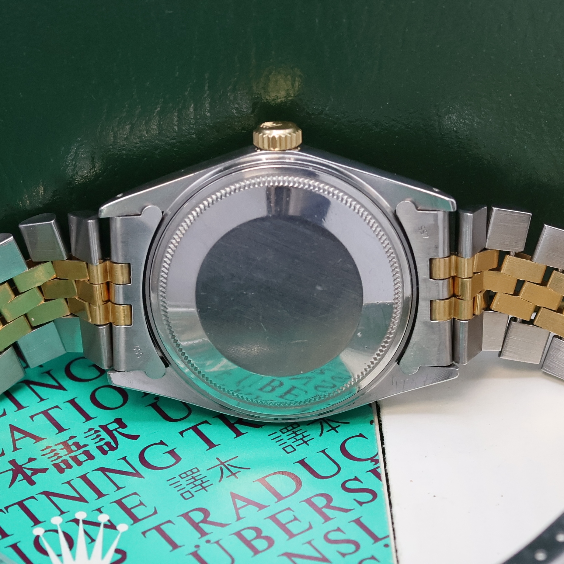 Detail d: ROLEX Oyster Perpetual Datejust Herrenarmbanduhr Referenz 16013, Schweiz um 1985, Automatik, Chronometer der Superlative in Stahl/Gold inkl. orig. ...