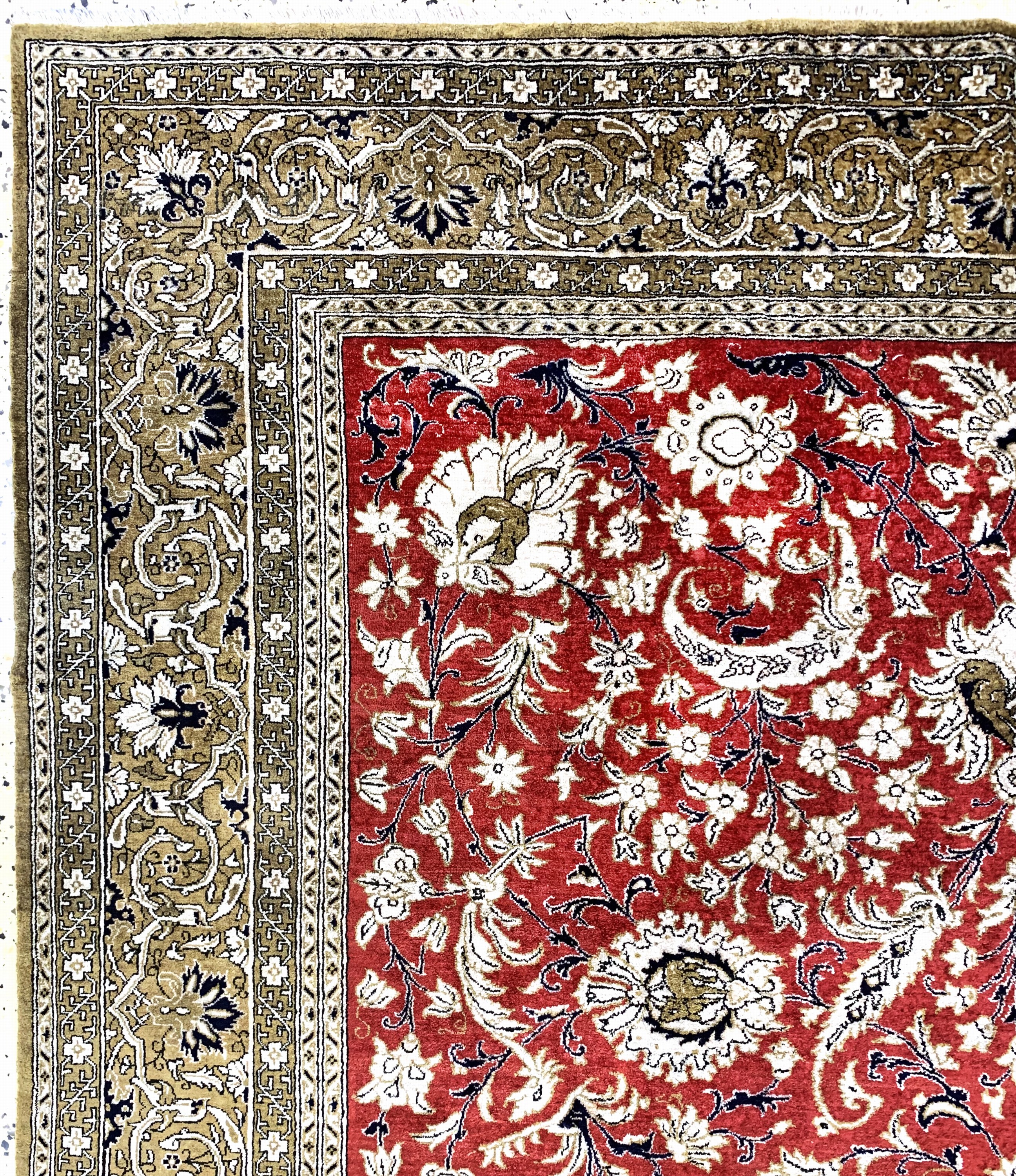 Detail d: Ghom Seide, Persien, Mitte 20.Jhd, reine Naturseide, ca. 260 x 170 cm, EHZ: 2