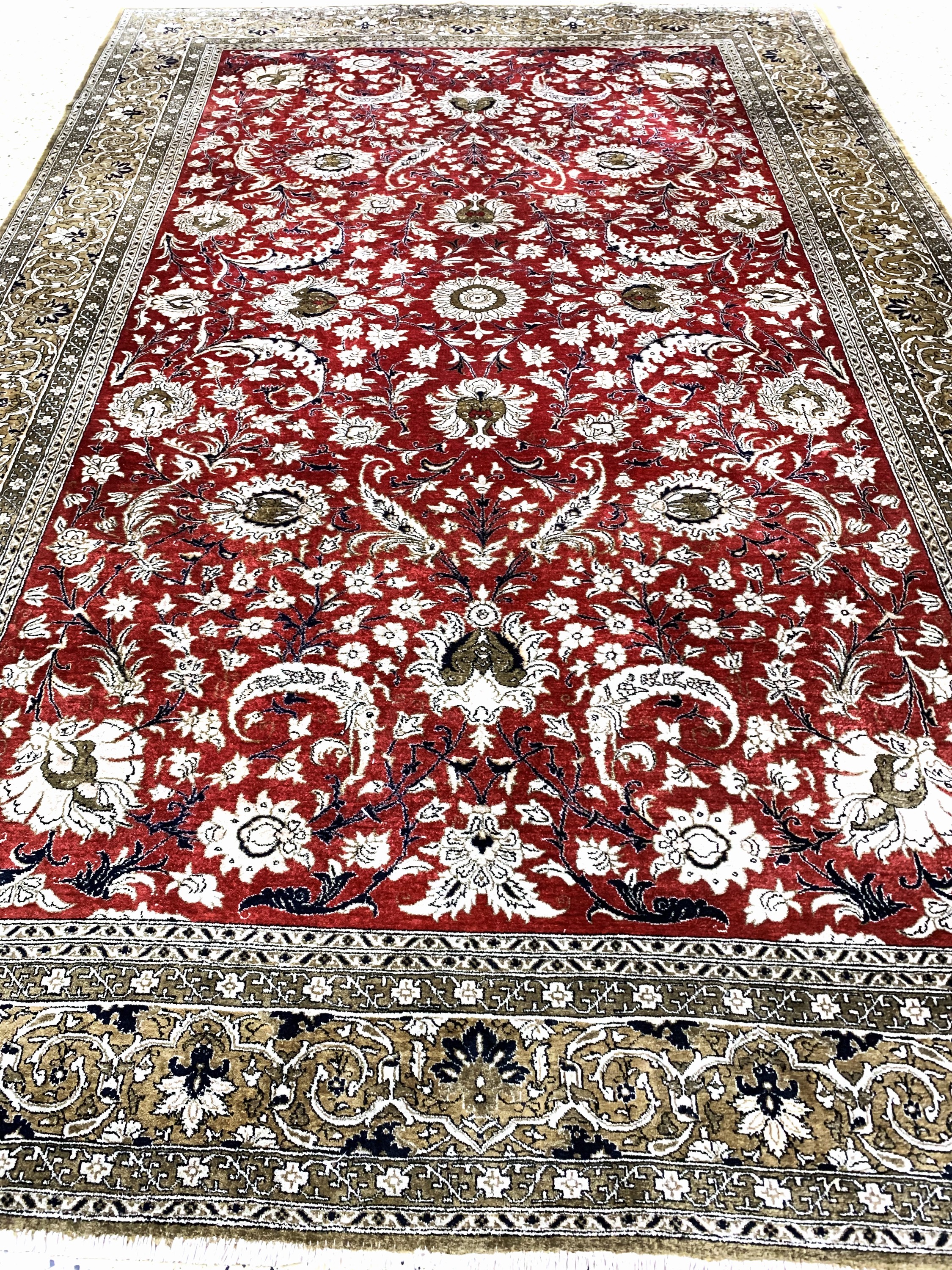 Detail f: Ghom Seide, Persien, Mitte 20.Jhd, reine Naturseide, ca. 260 x 170 cm, EHZ: 2