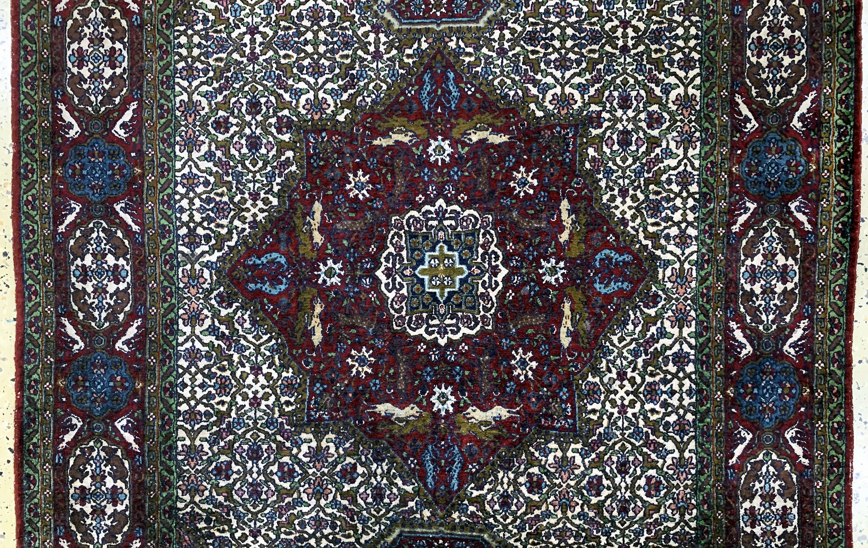 Detail b: Lahor Seide fein, Pakistan, Mitte 20.Jhd, Seide auf Baumwolle, ca. 187 x 125 cm, EHZ: 2